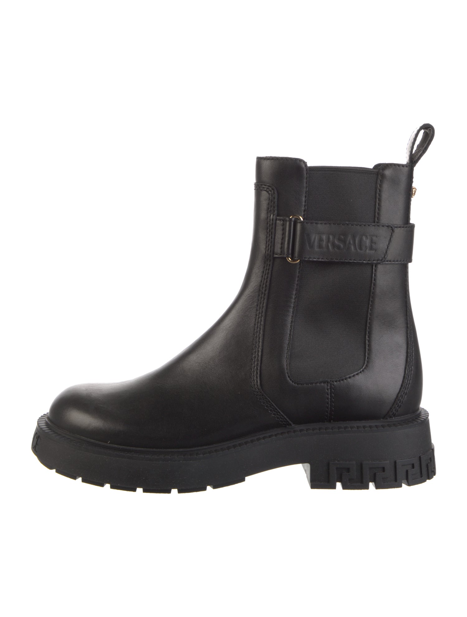 Versace Leather Chelsea Boots