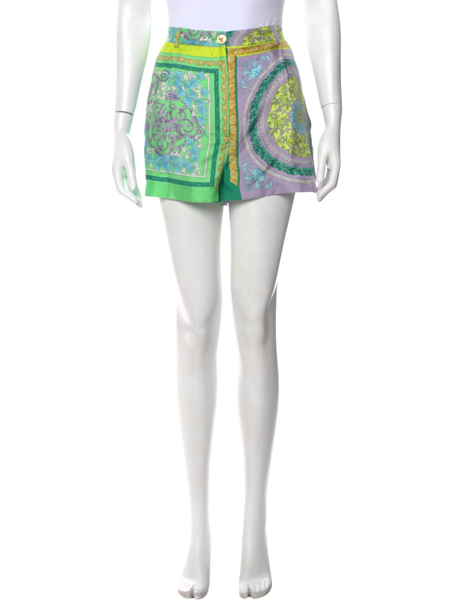 Versace Silk Mini Shorts