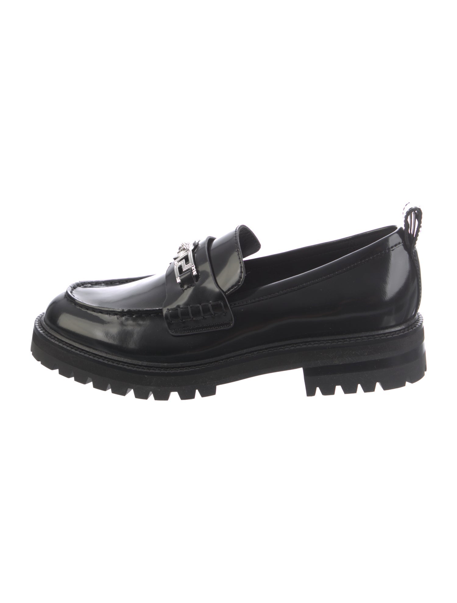 Versace Medusa Insignia Leather Loafers