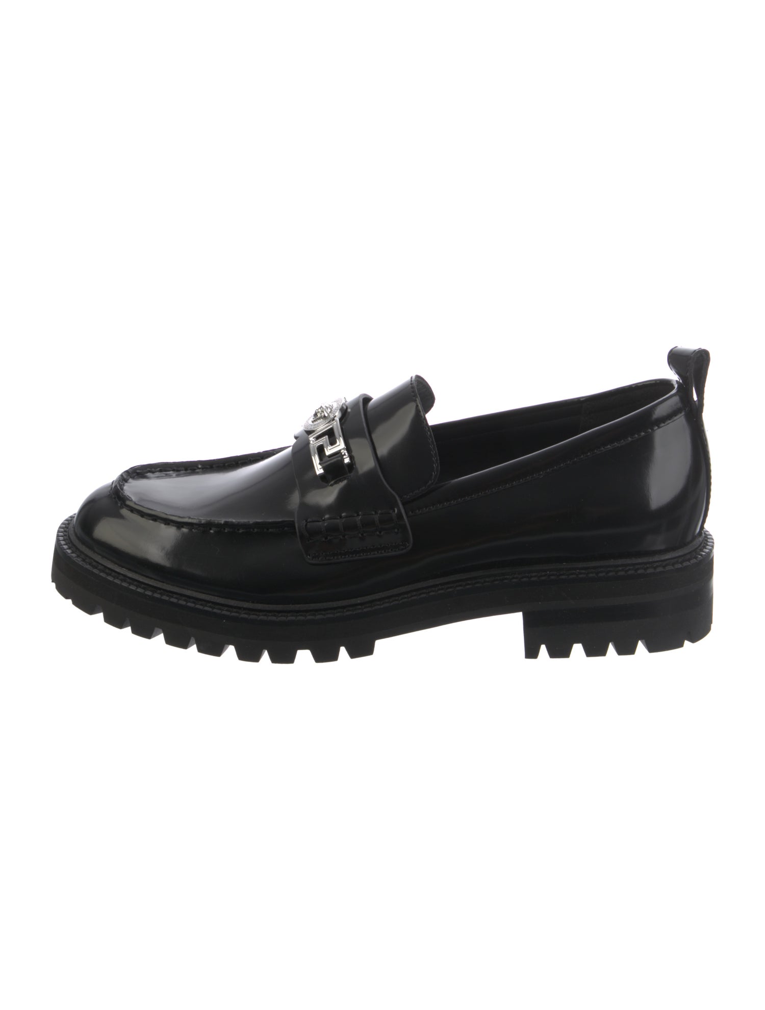 Versace Medusa Insignia Leather Dress Loafers