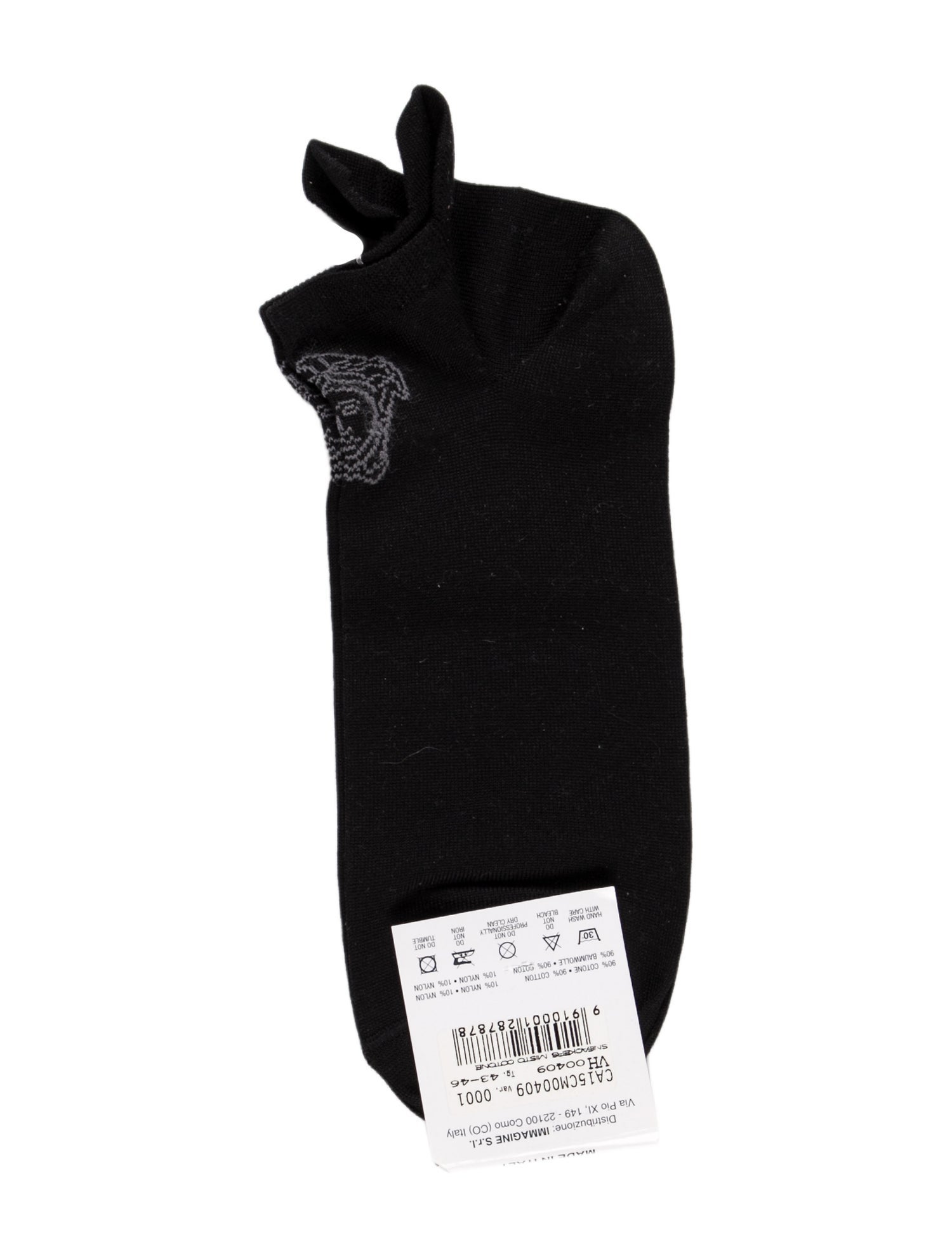 Versace Logo Printed Cotton Socks w/Tags