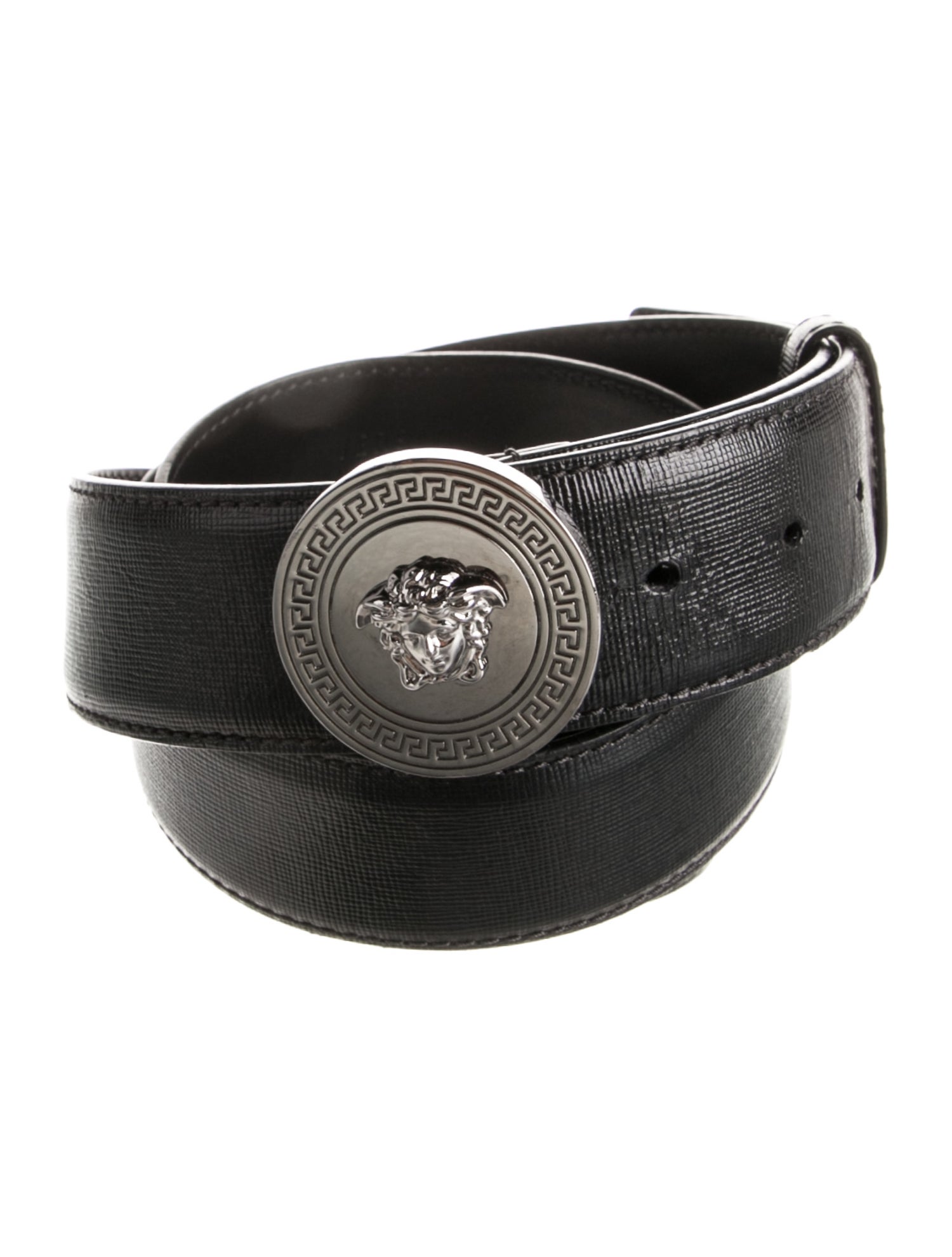 Versace Saffiano Leather Waist Belt