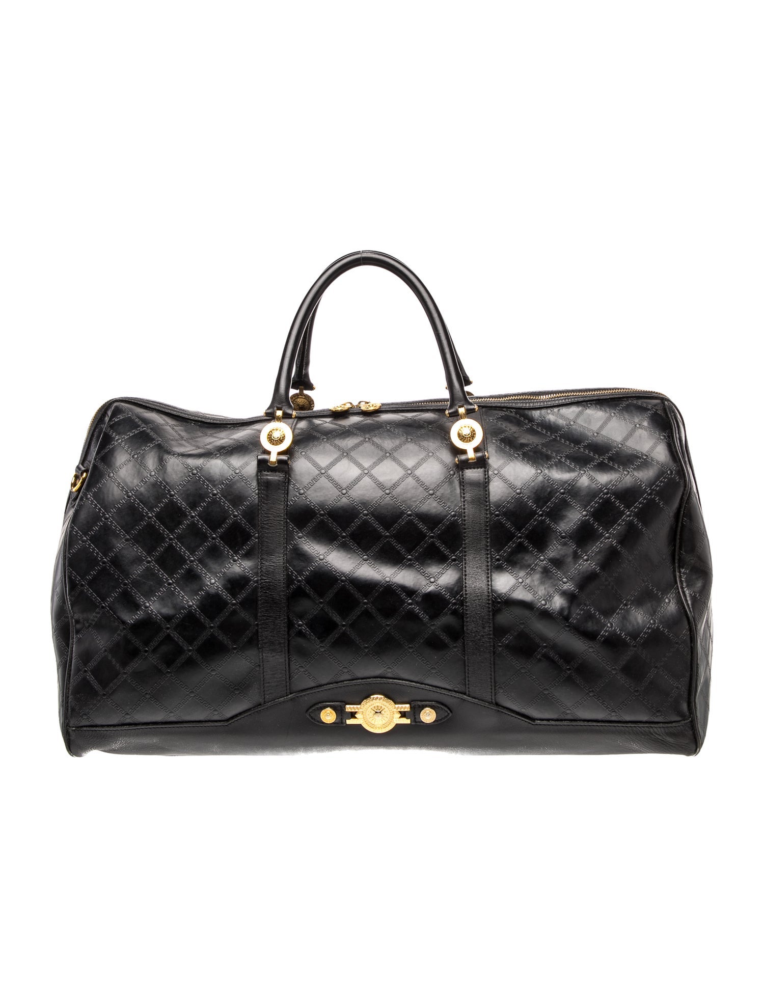 Versace Leather Weekender Bag