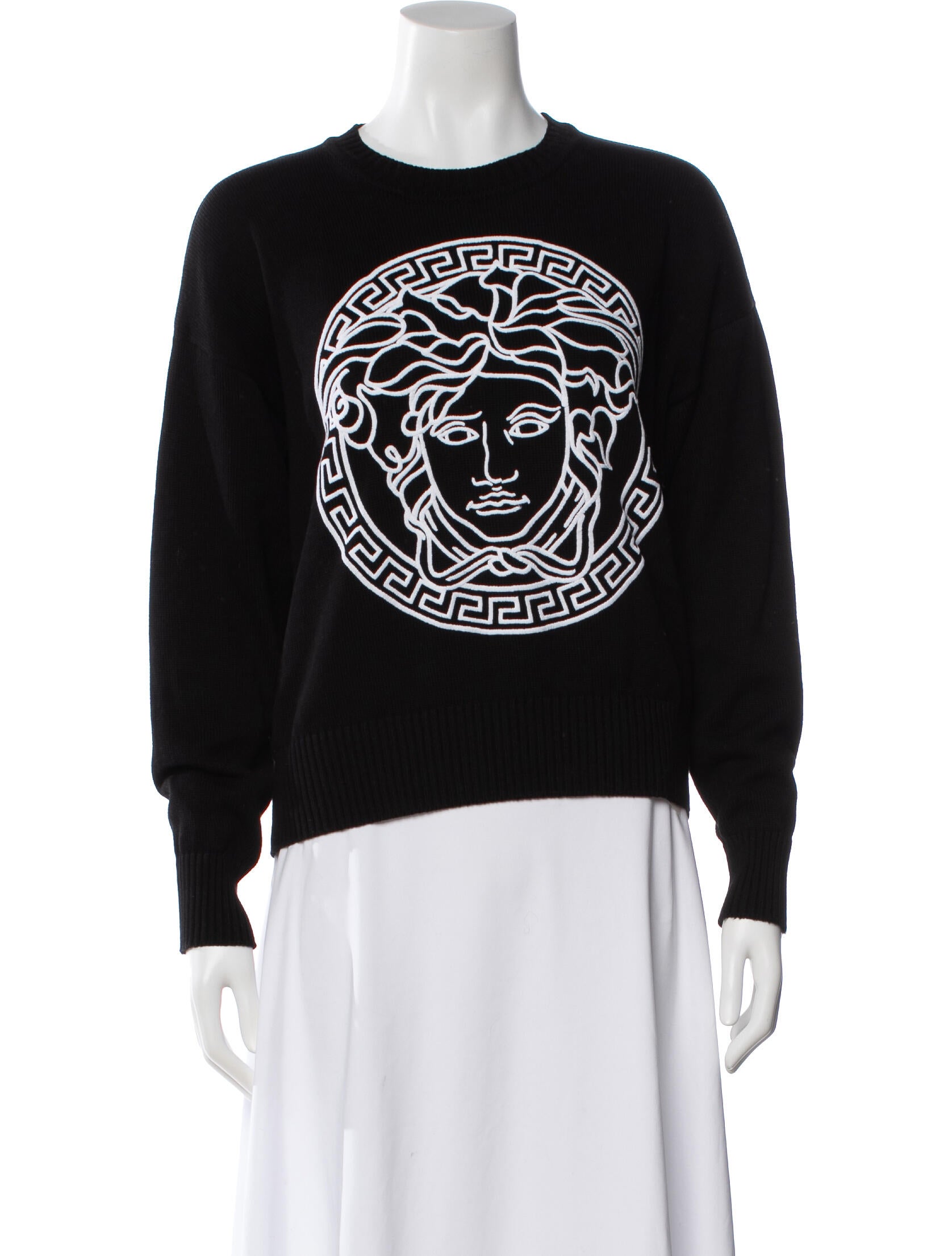 Versace Graphic Print Knee-Length Skirt