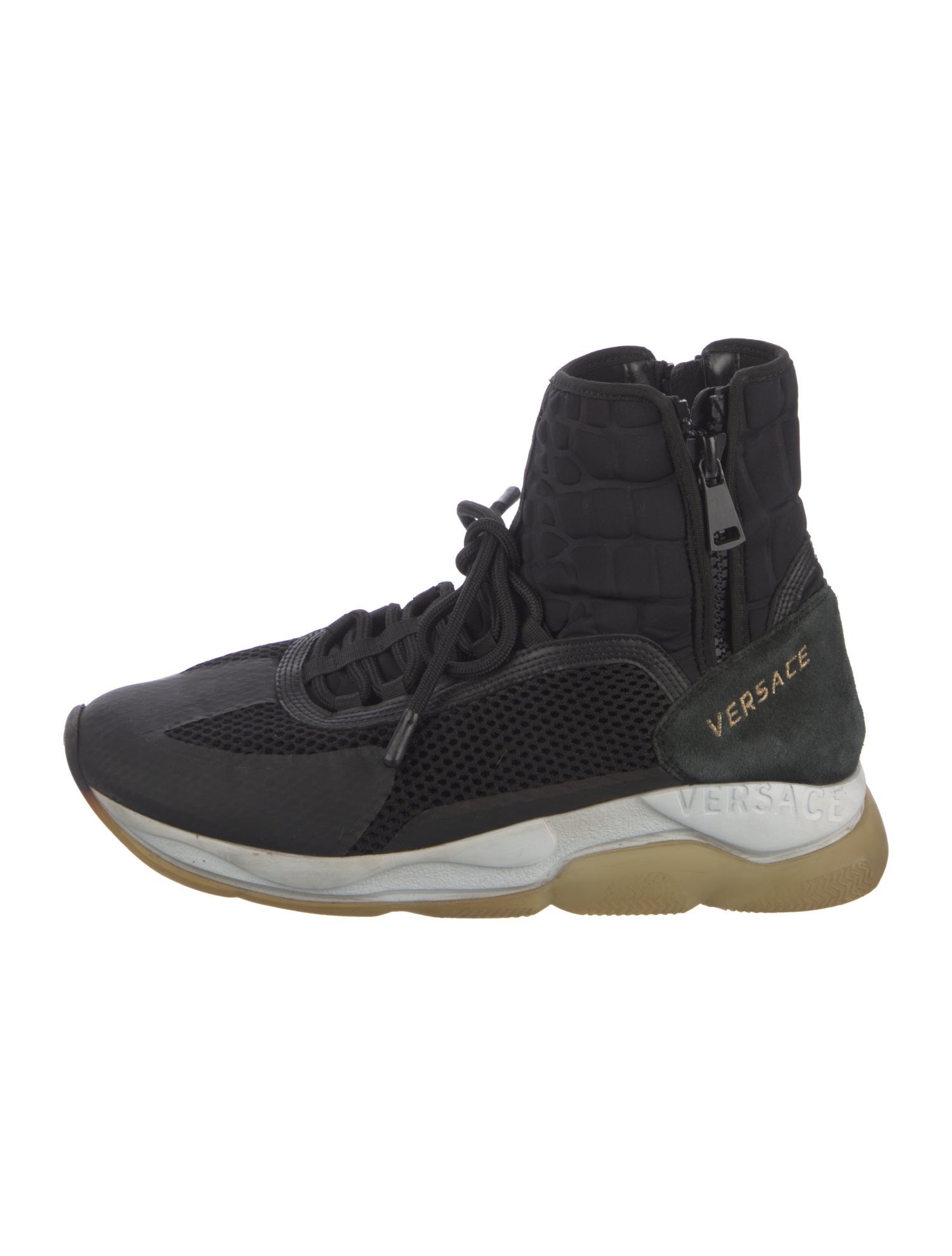 Versace Greca Pattern Mesh Sneakers