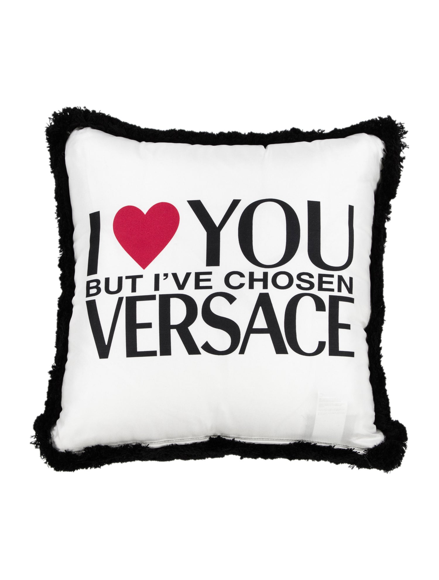 Versace Silk I ♡ You But Throw Pillow w/ Tags
