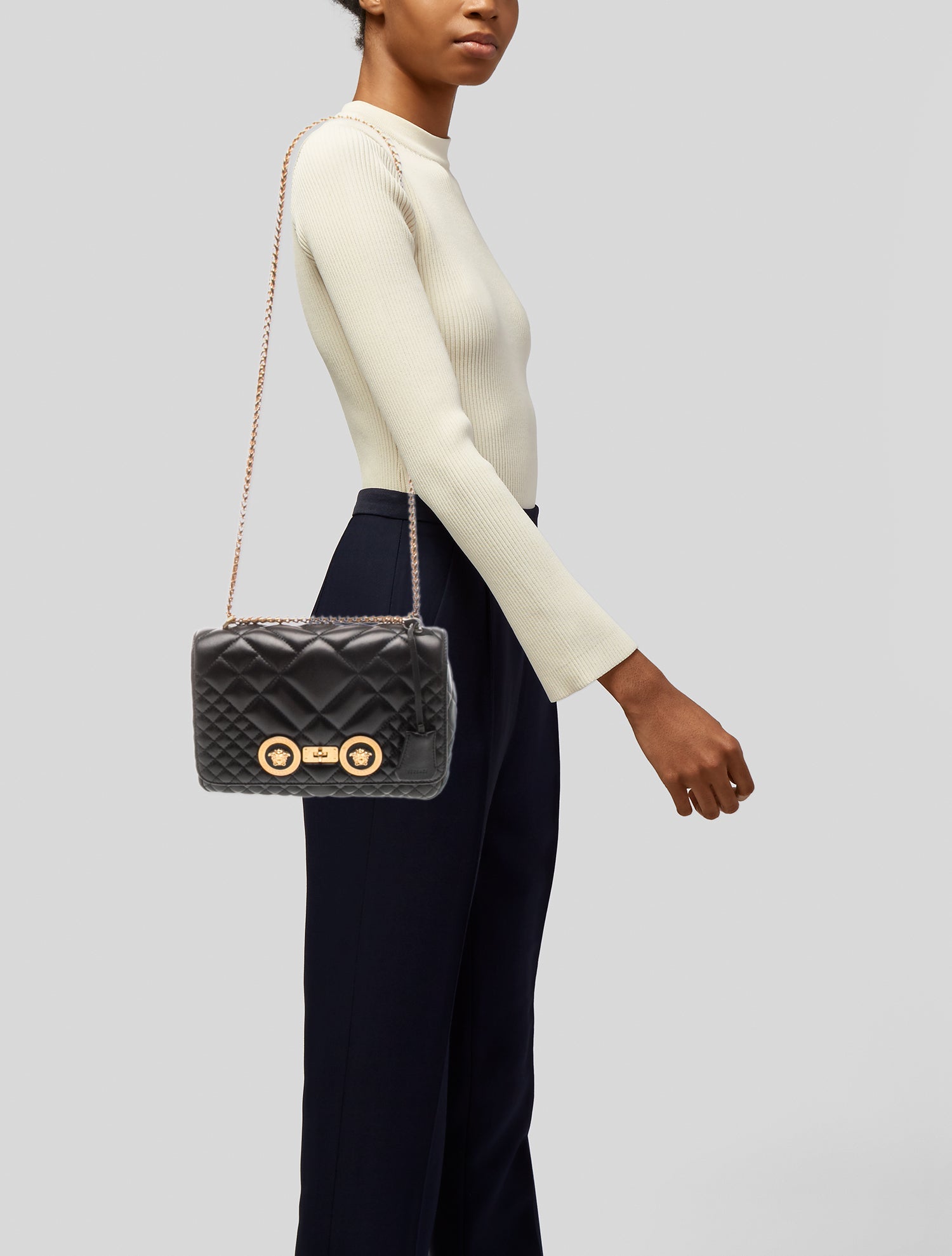 Versace Leather Shoulder Bag