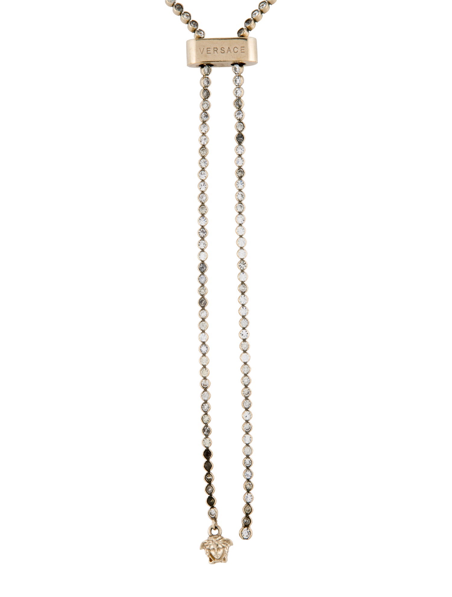 Versace Crystal Bolo Necklace