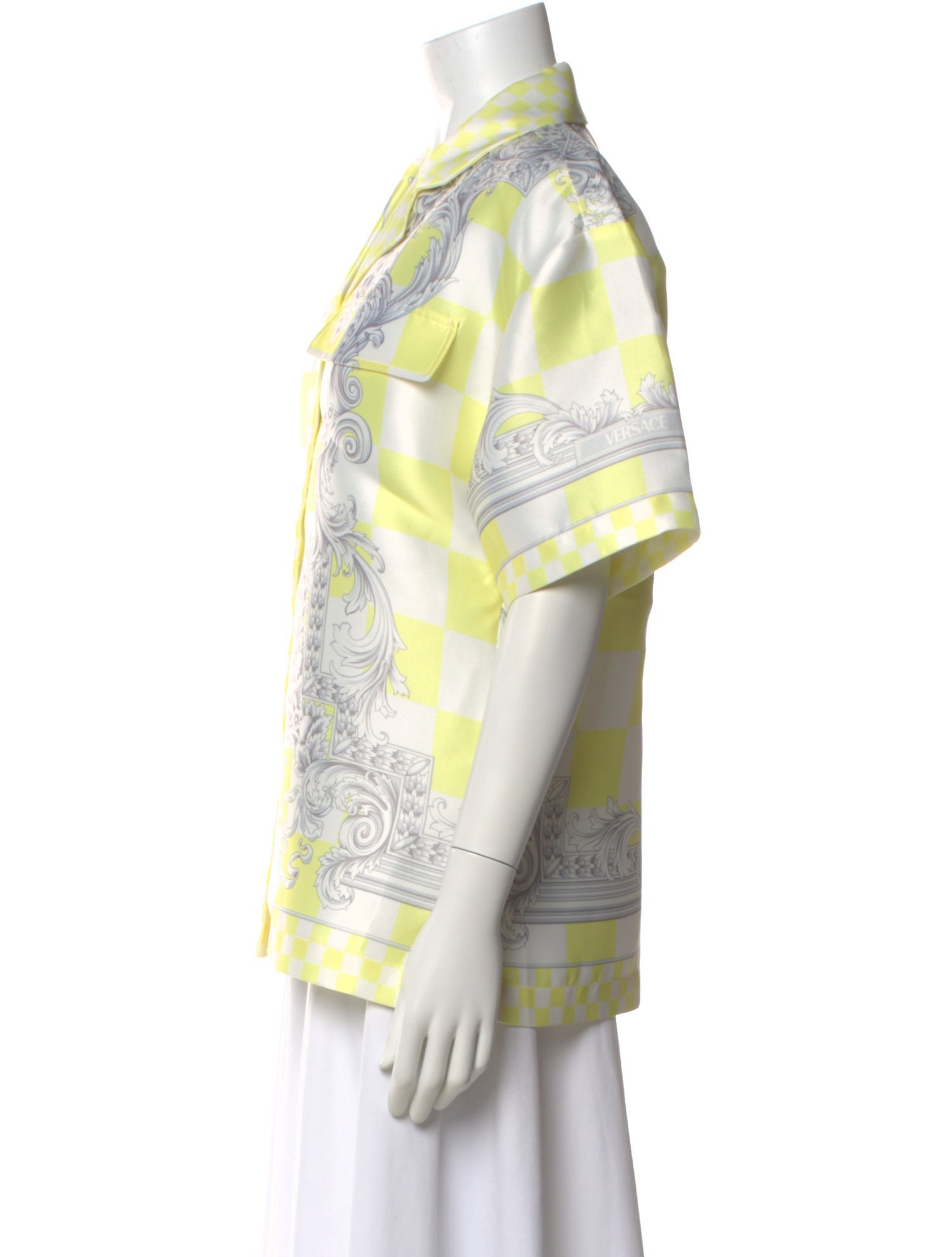 Versace Graphic Print Short Sleeve Top