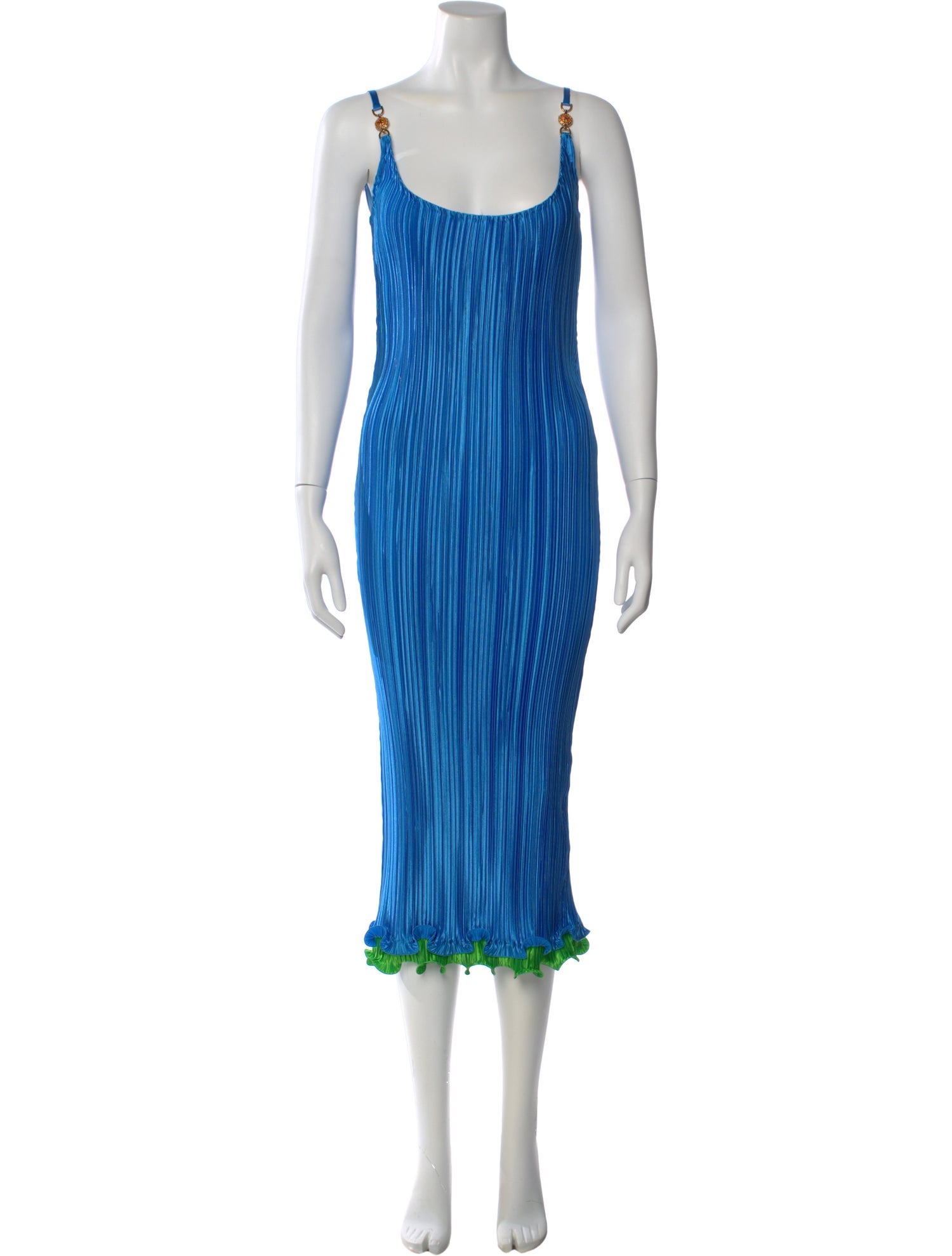 Versace Scoop Neck Long Dress