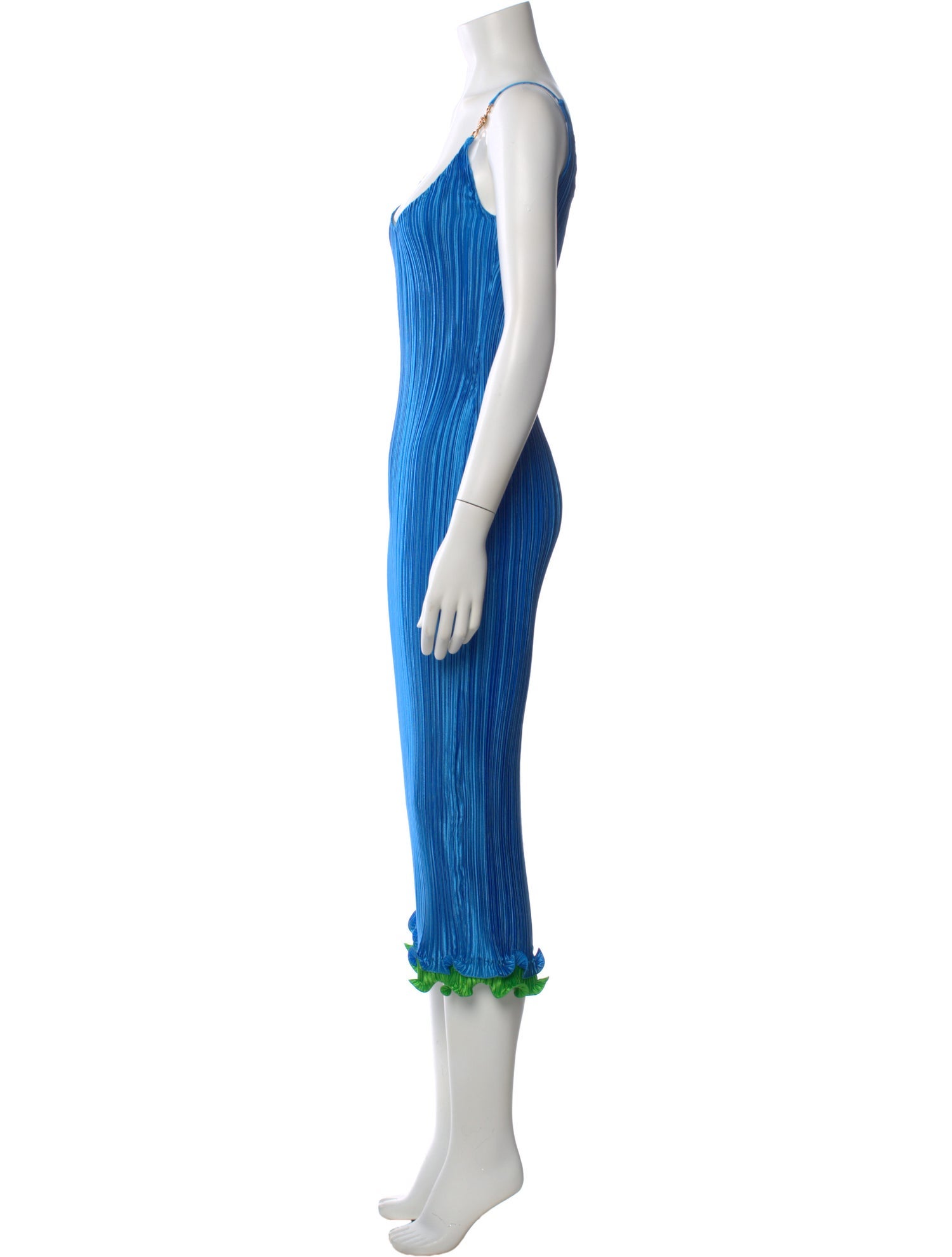 Versace Scoop Neck Long Dress