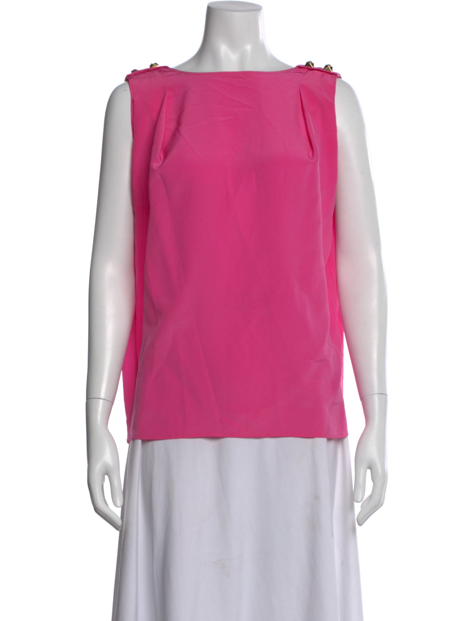 Versace Silk Bateau Neckline Blouse