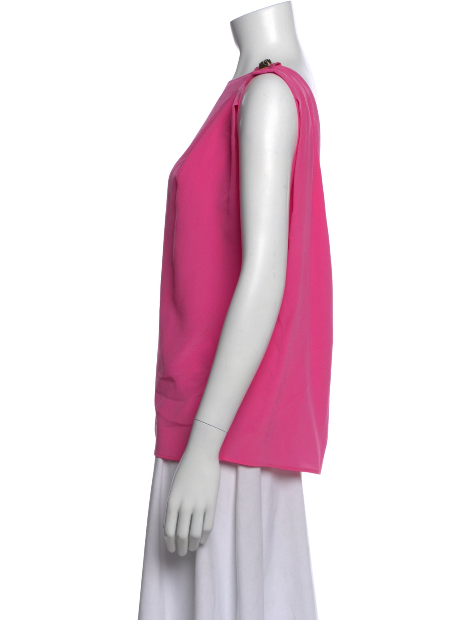 Versace Silk Bateau Neckline Blouse