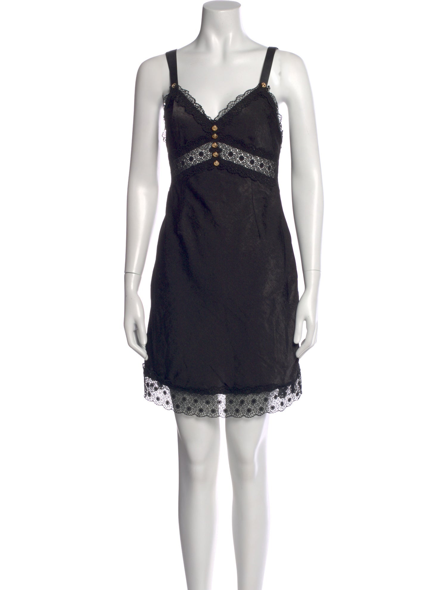 Lace Pattern Mini Dress