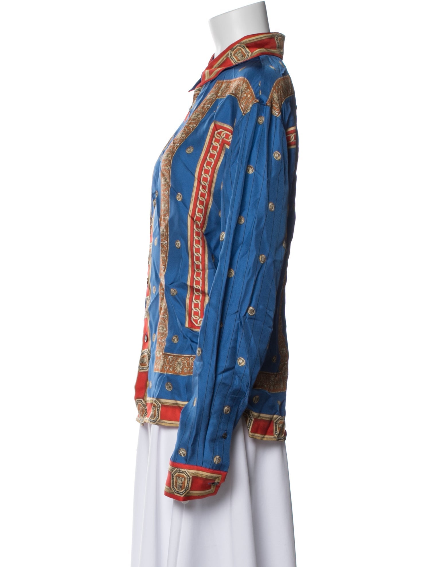Versace Silk Printed Top
