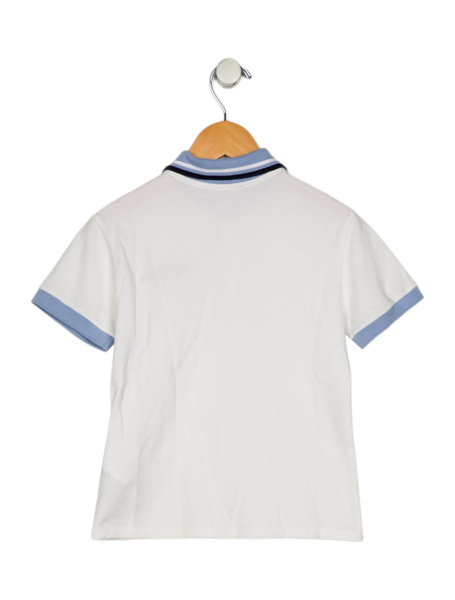 Versace Boys Button Closure Pattern Printed Polo Shirt