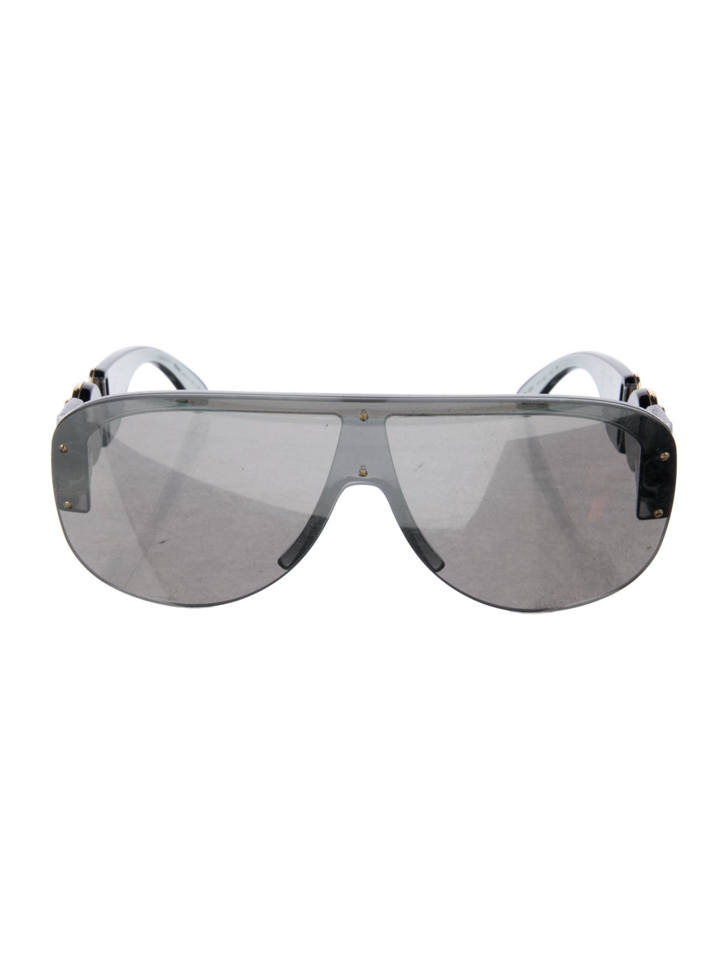 Versace Shield Mirrored Sunglasses