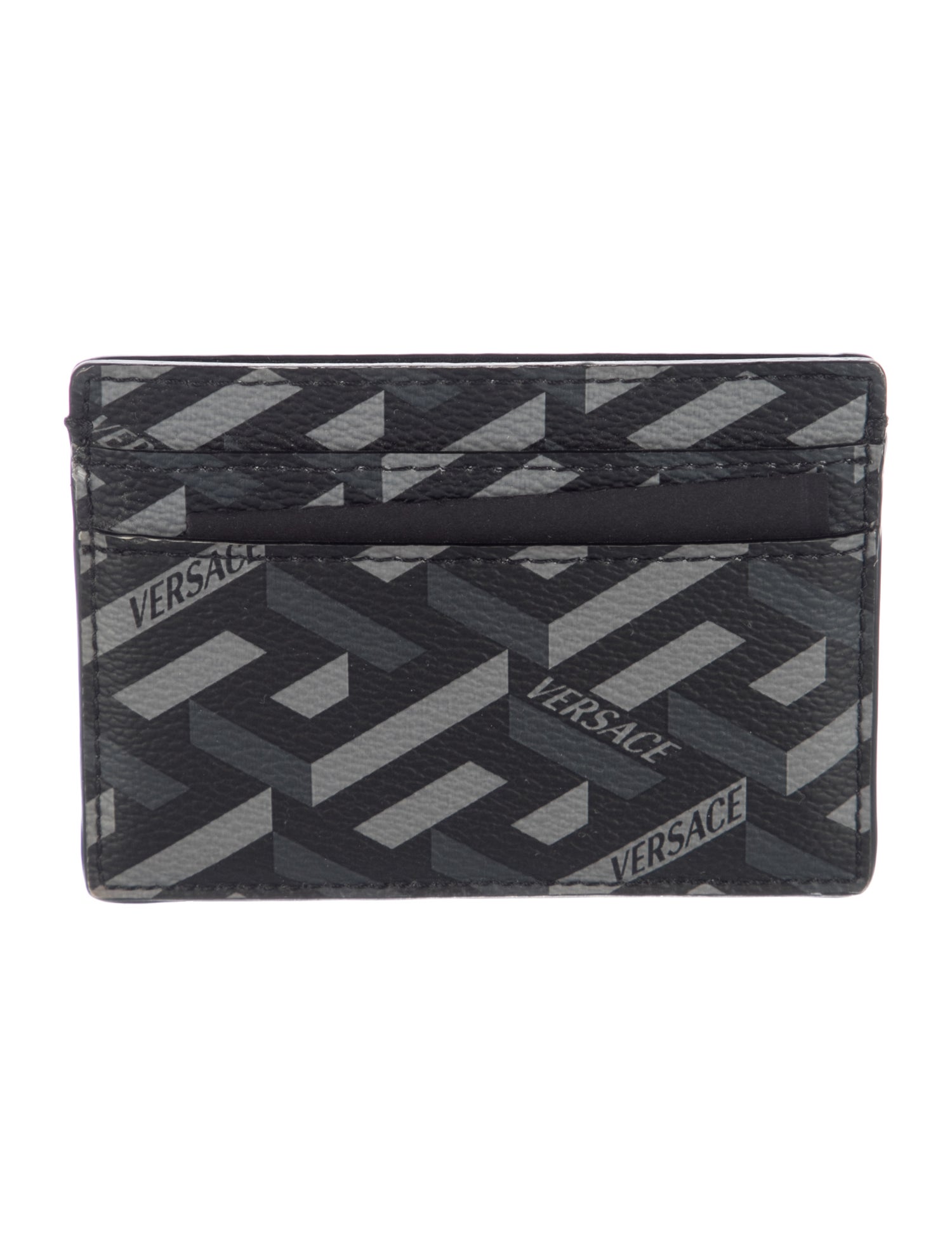 Versace Leather Printed Card Holder