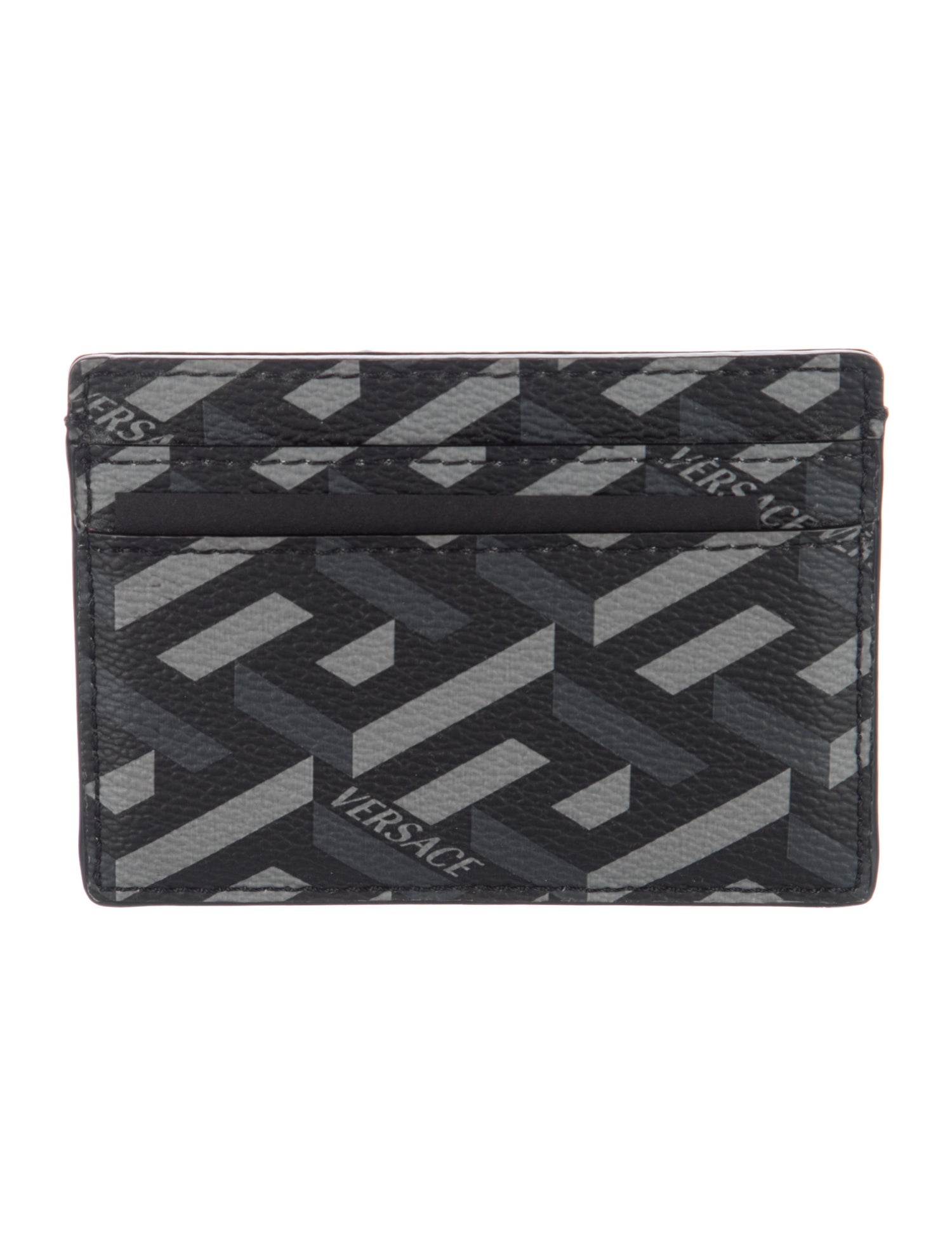 Versace Leather Printed Card Holder