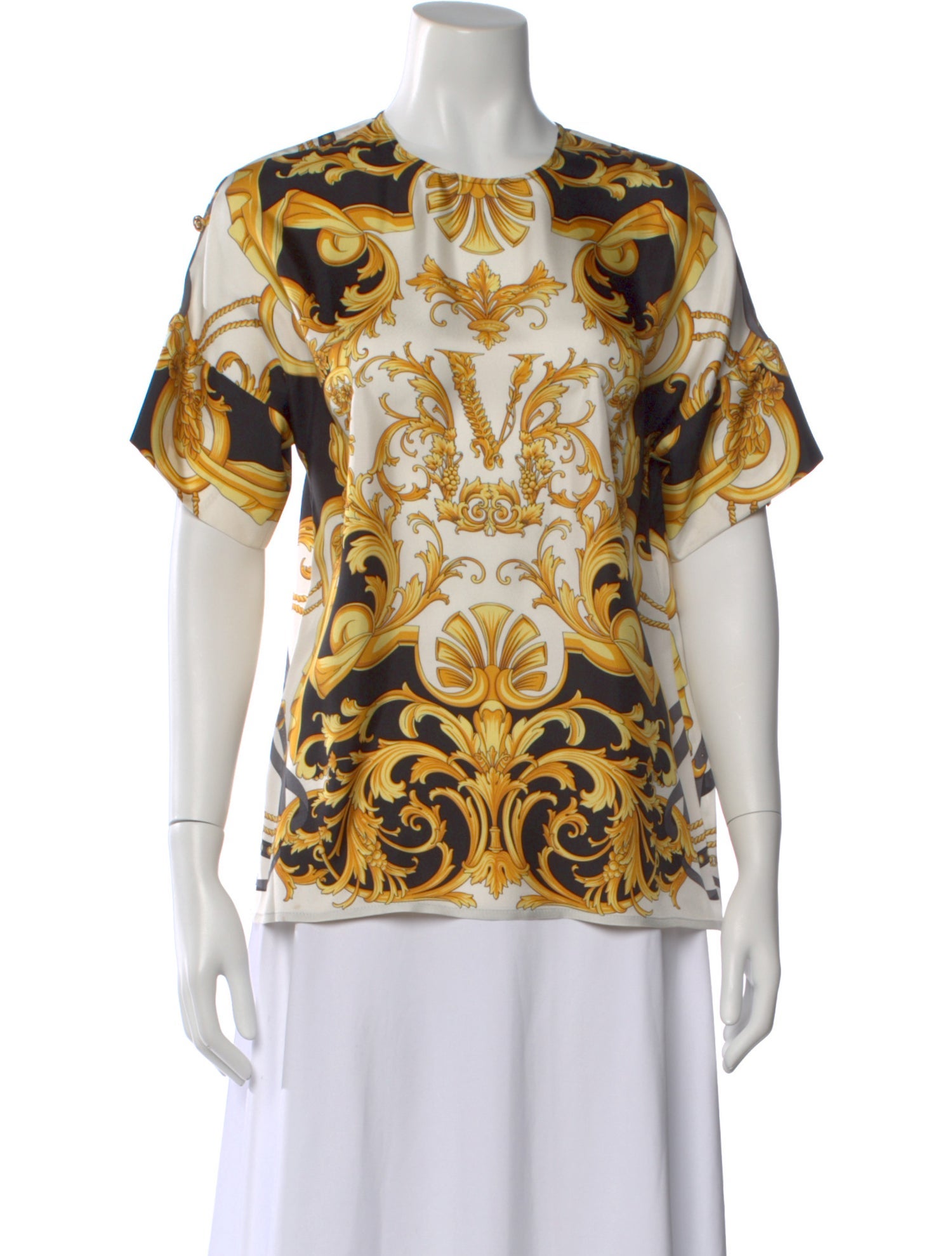 Versace Silk Printed Top