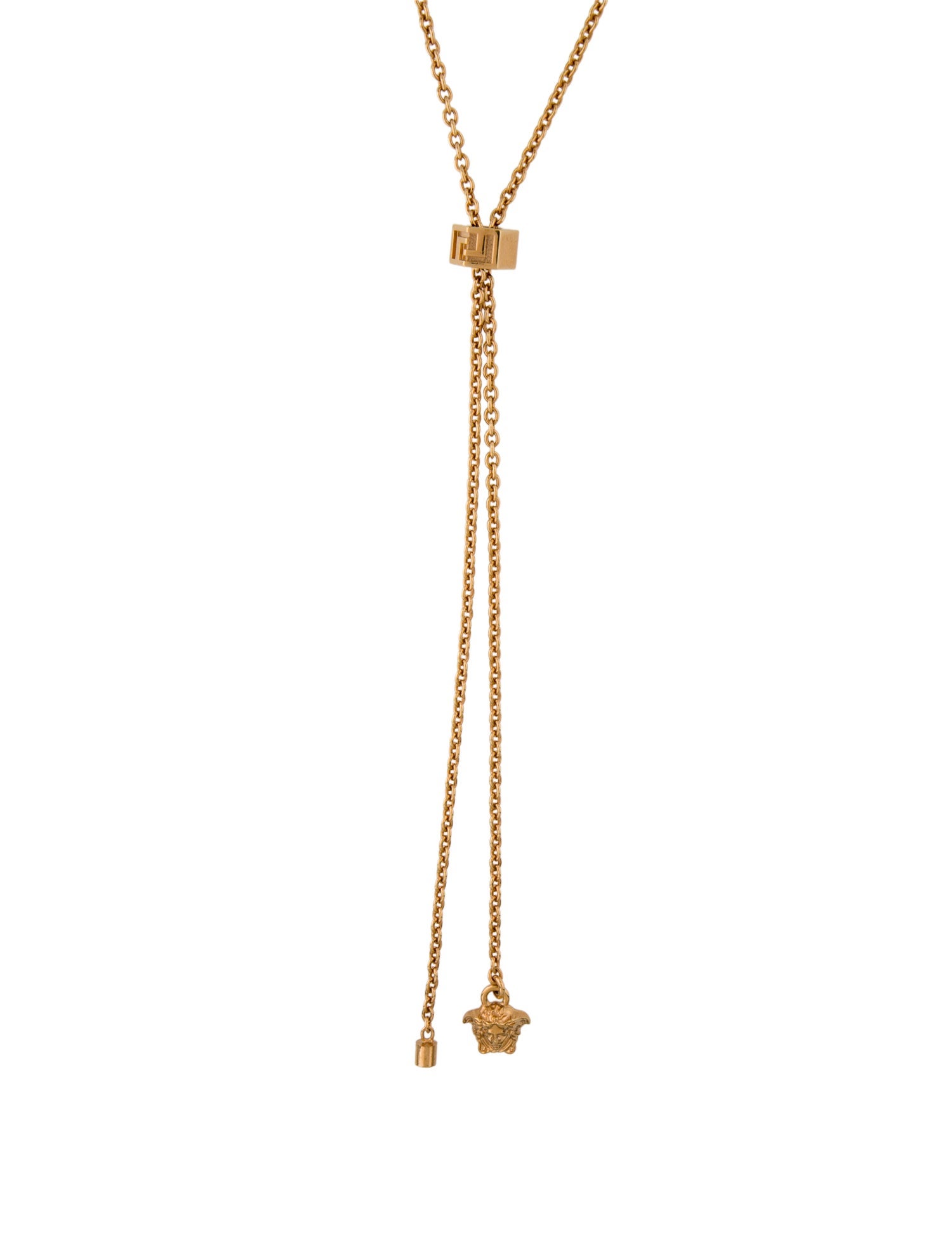 Versace Medusa Bolo Pendant Charm Necklace