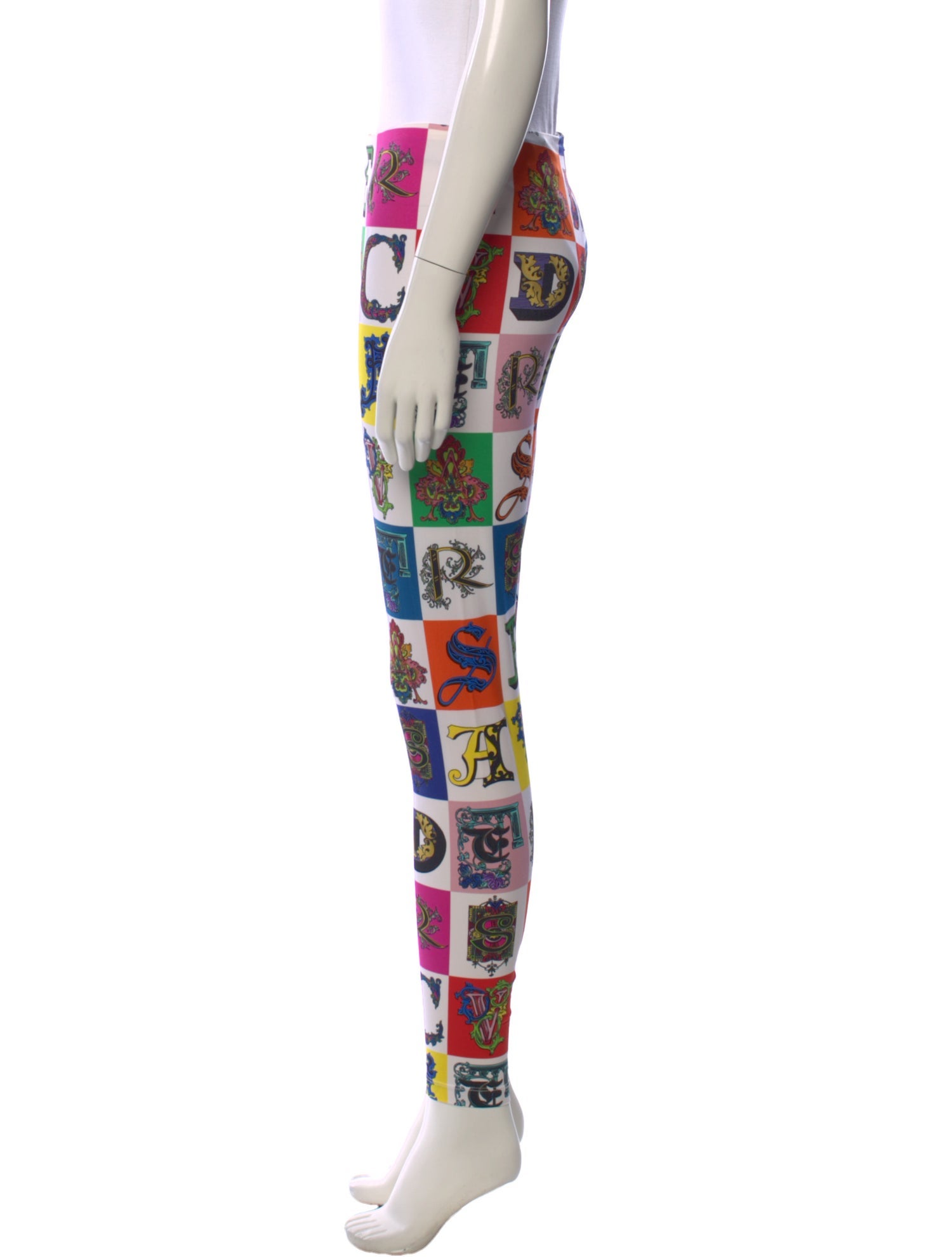 Versace Graphic Print Skinny Leg Pants