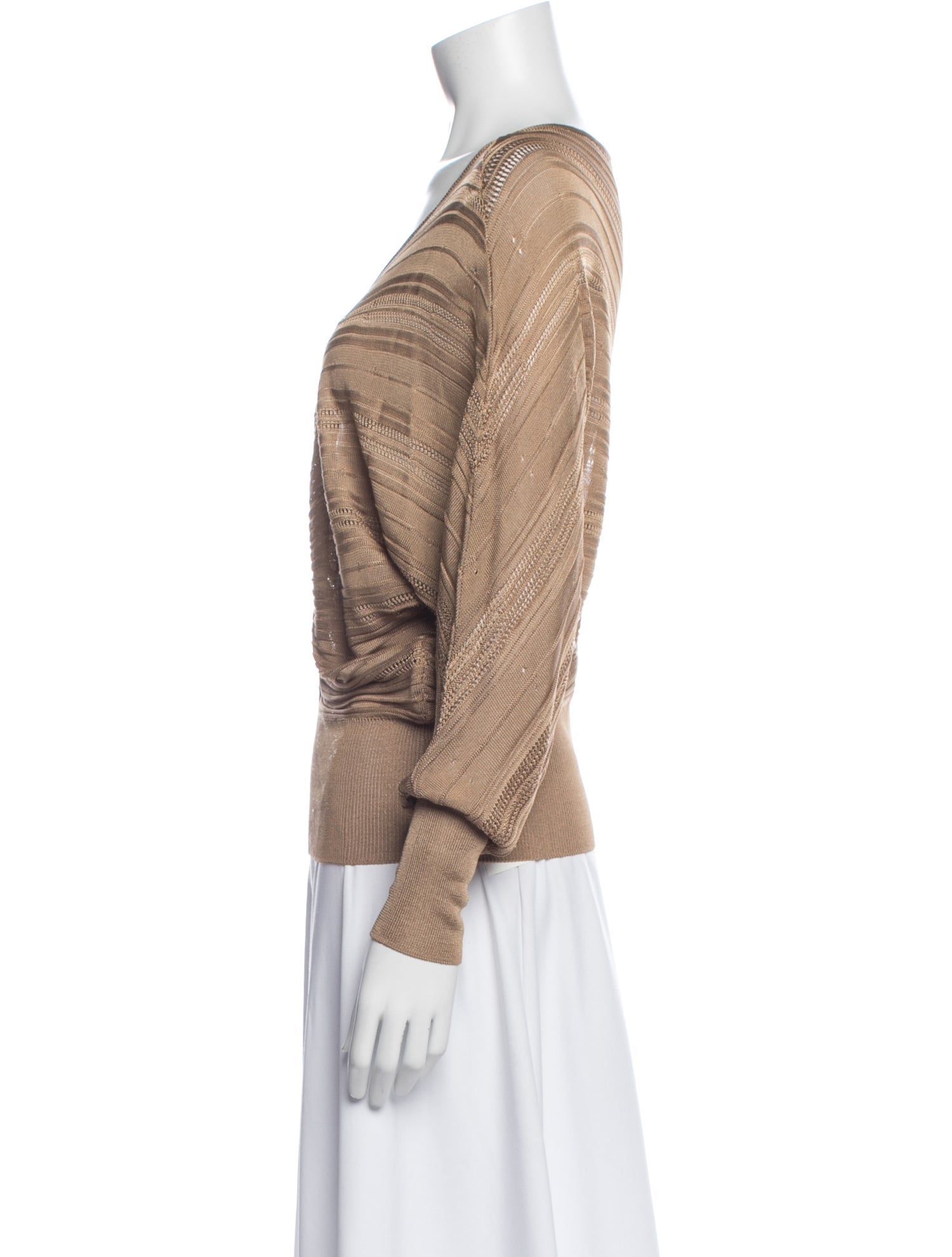 Versace V-Neck Long Sleeve Top