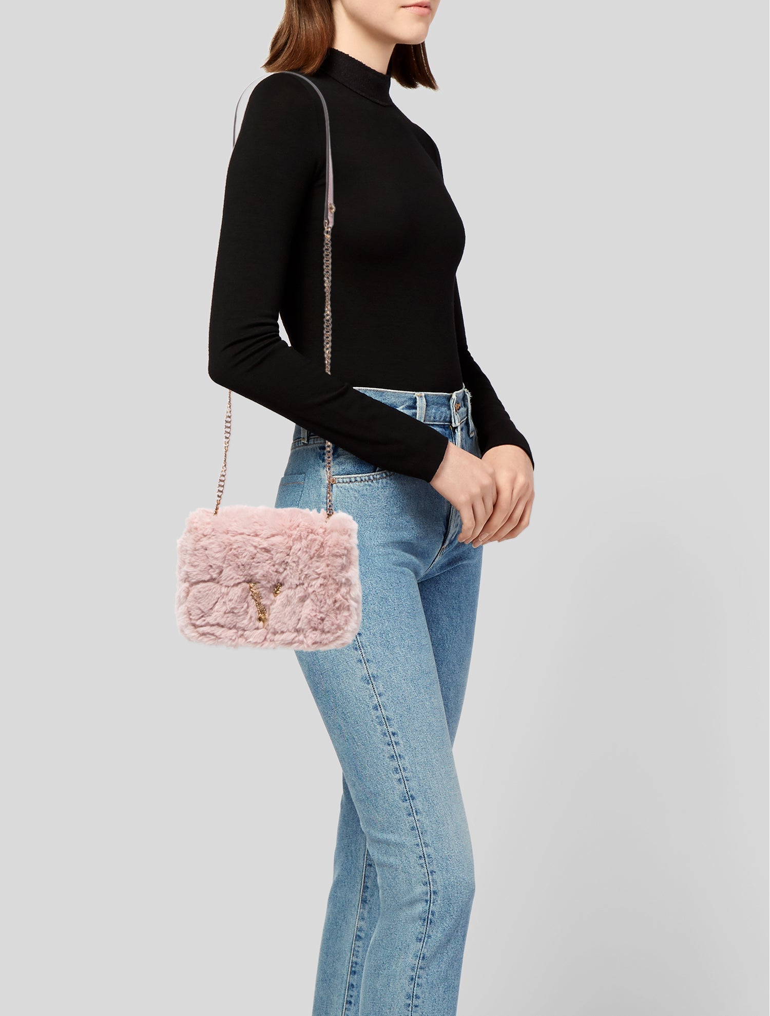 Versace Faux Fur Evening Bag