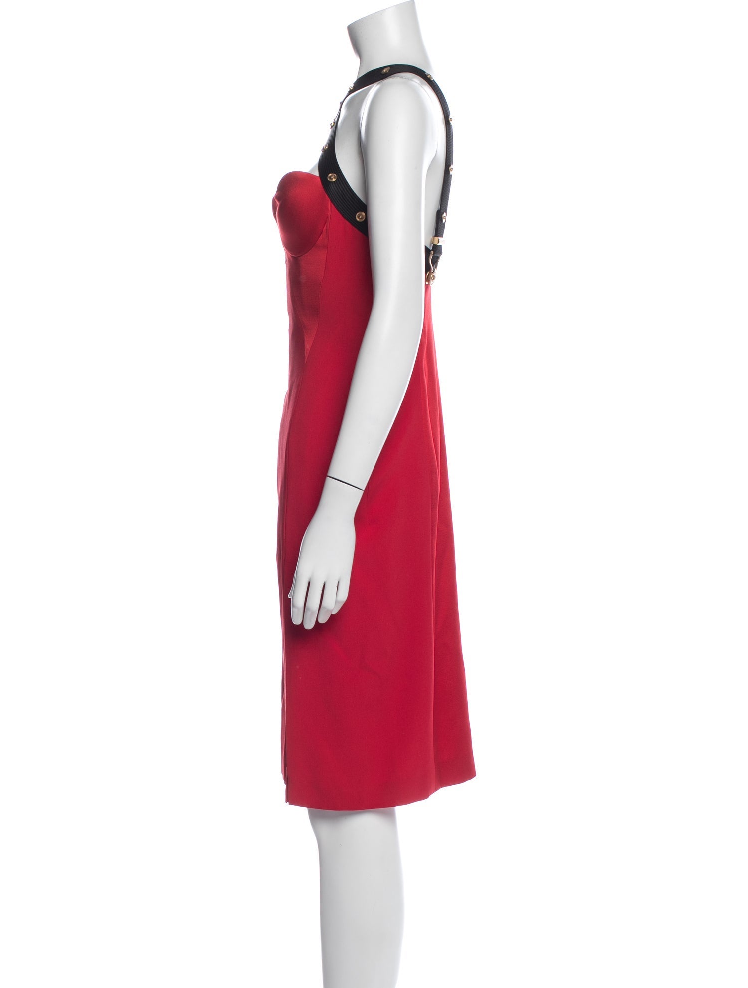 Versace Plunge Neckline Knee-Length Dress w/ Tags
