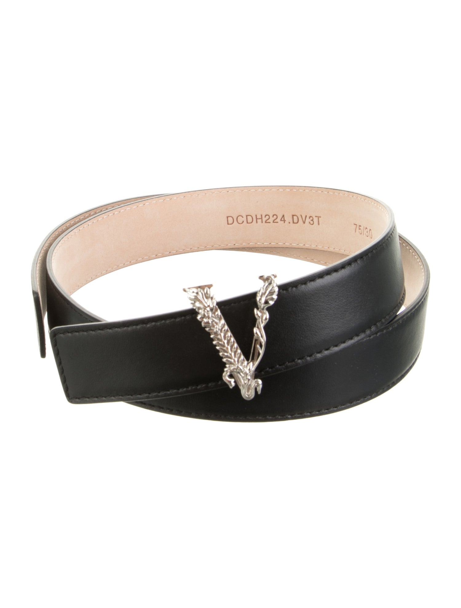 Versace Skinny Leather Belt w/ Tags