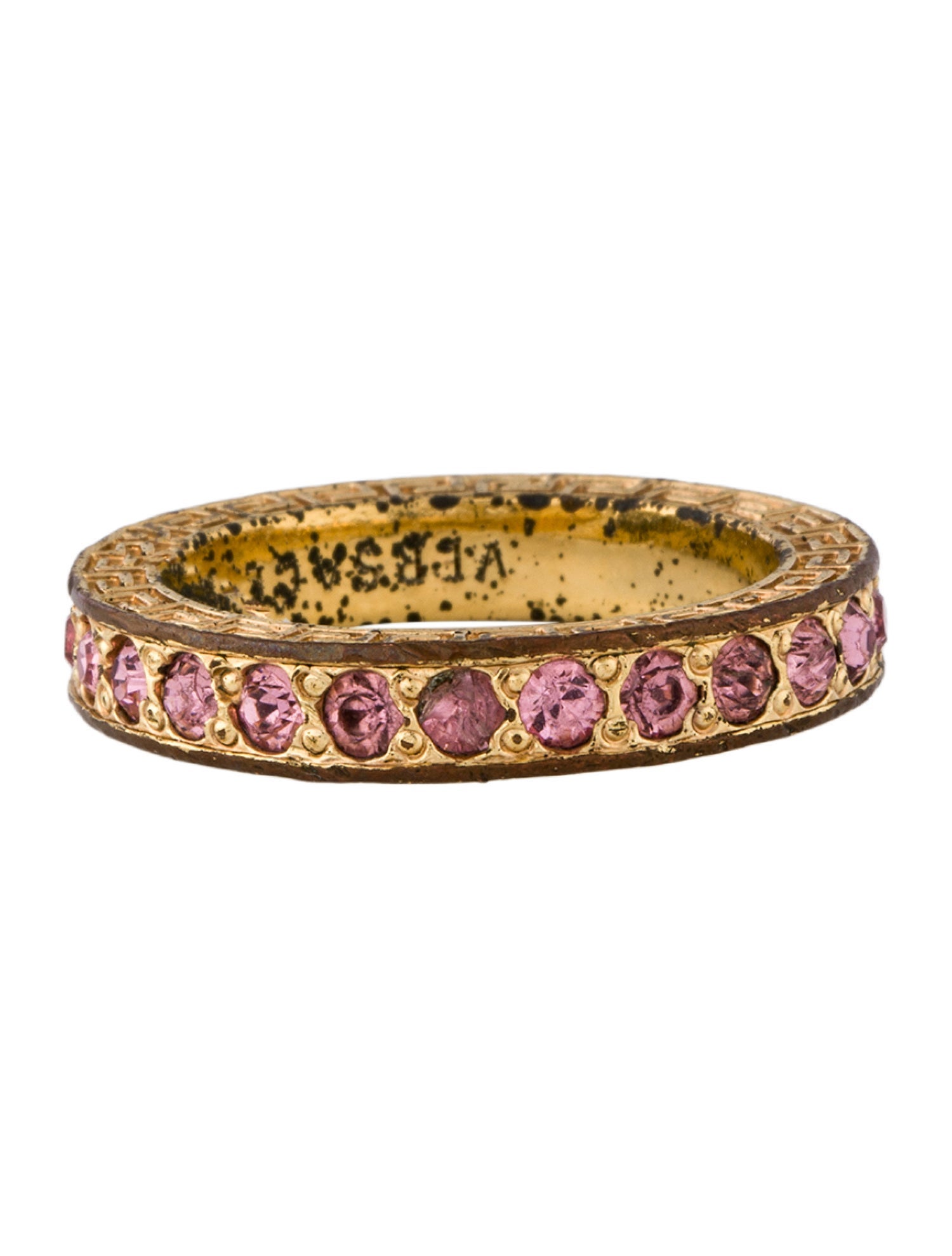 Versace Crystal Logo Ring