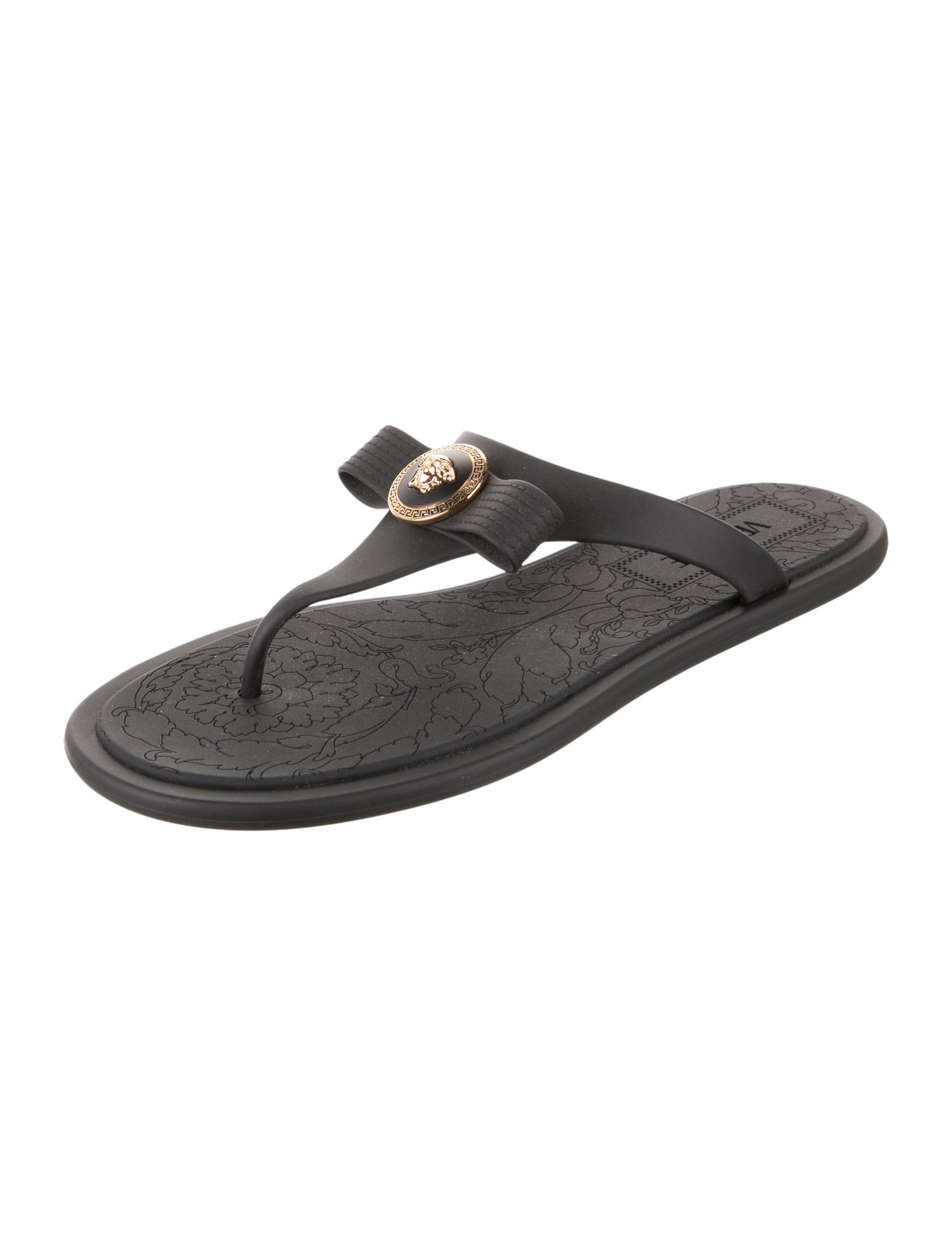 Versace Medusa Insignia Rubber Flip Flops