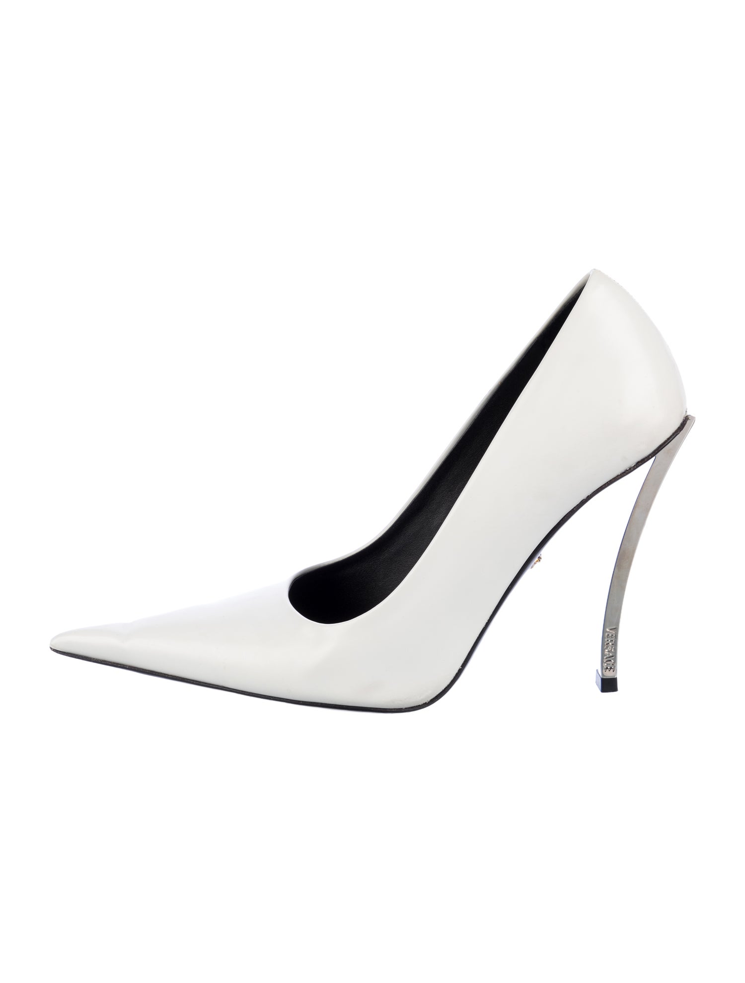 Versace Medusa Insignia Patent Leather Pumps