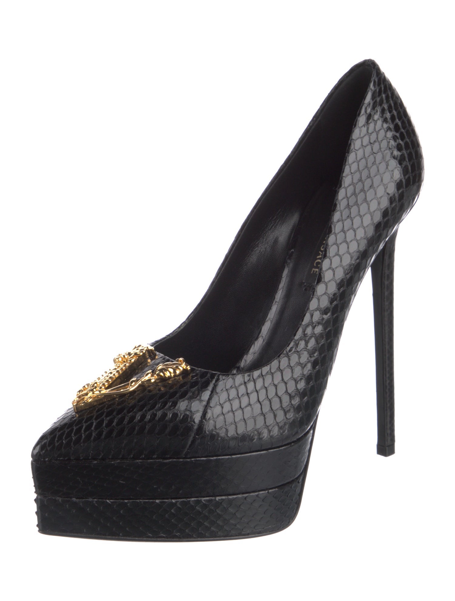 Versace Snakeskin Pumps