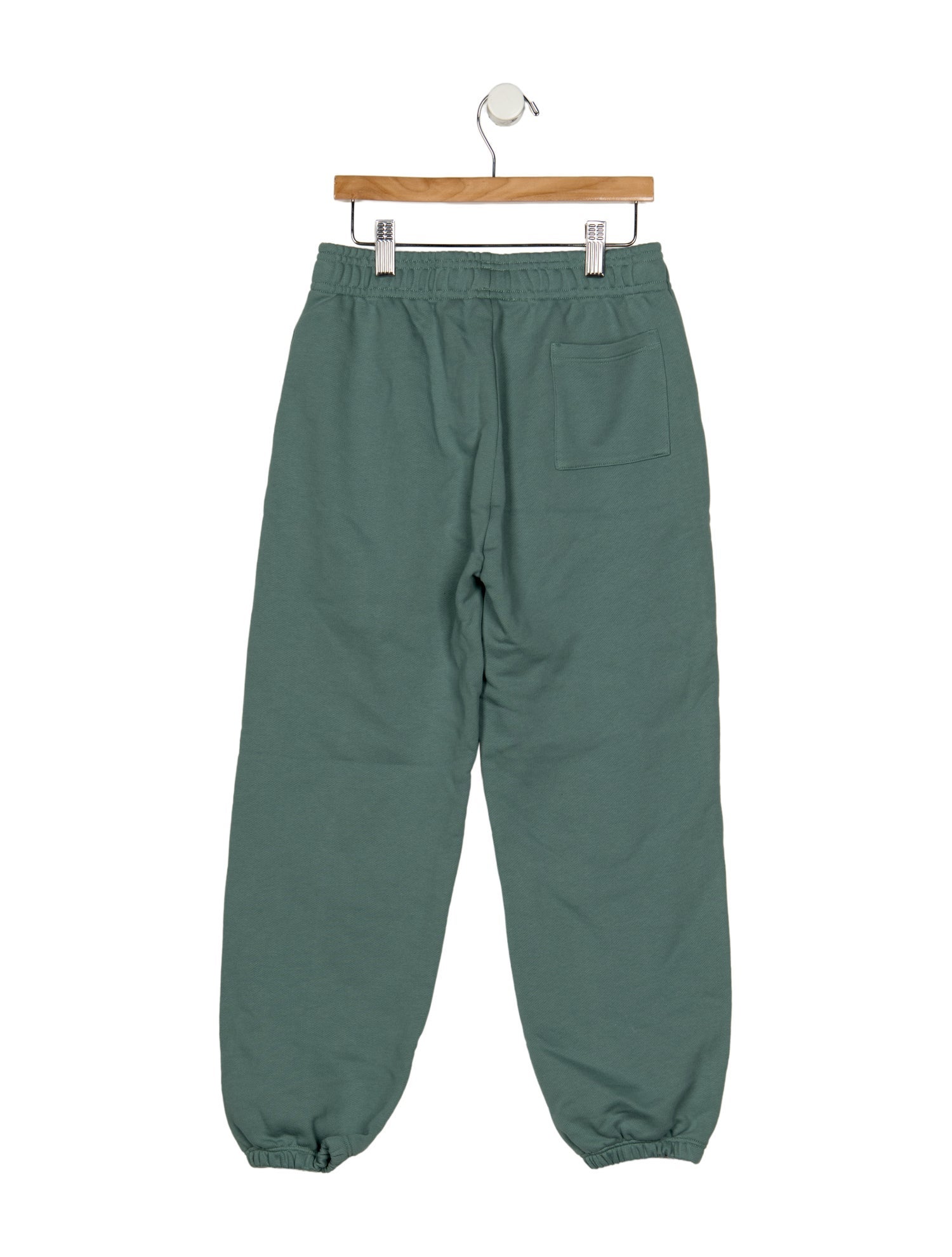 Versace Cotton green casual sweatpants with branding motif and elastic waist