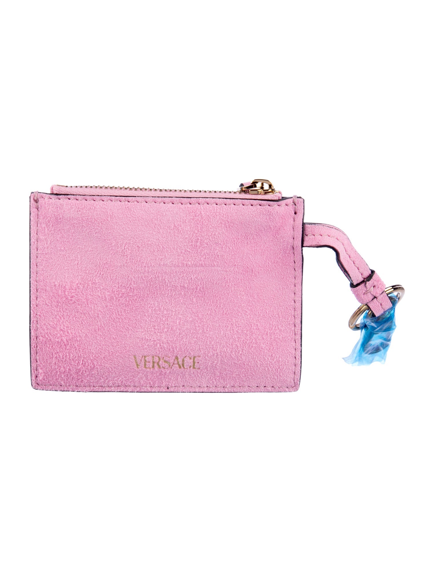 Versace Suede Card Case Keychain