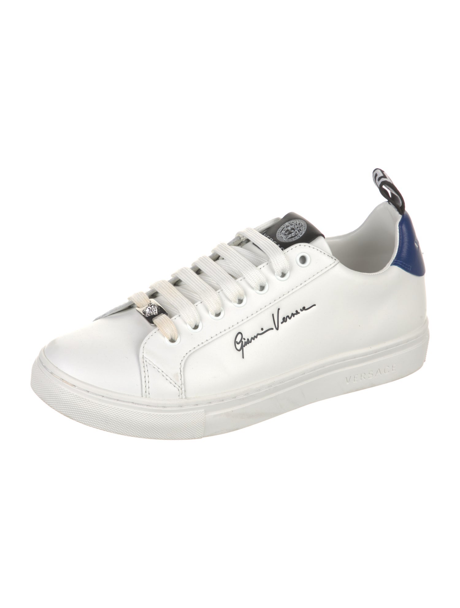 Versace Medusa Insignia Leather Sneakers