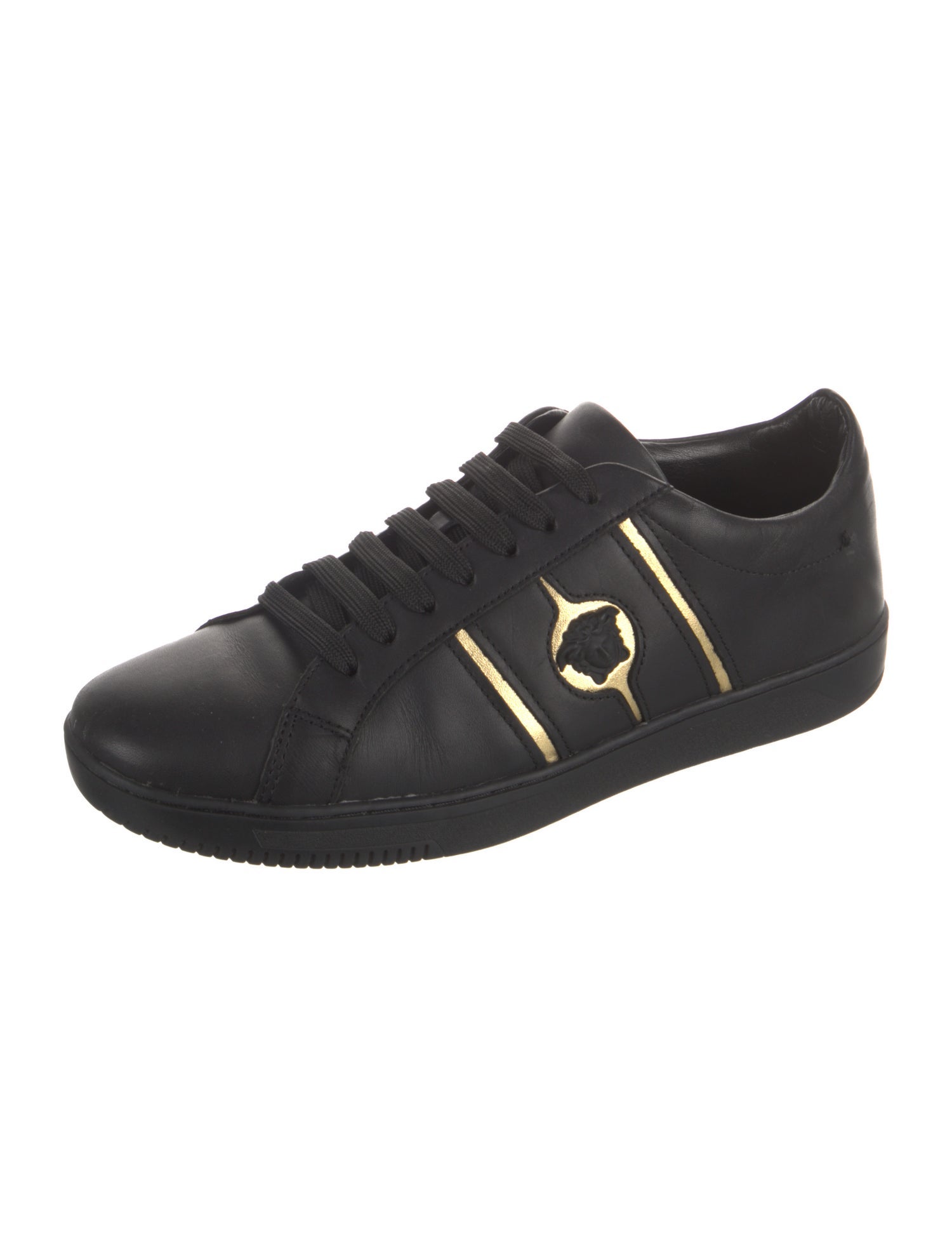 Versace Leather Colorblock Pattern Sneakers