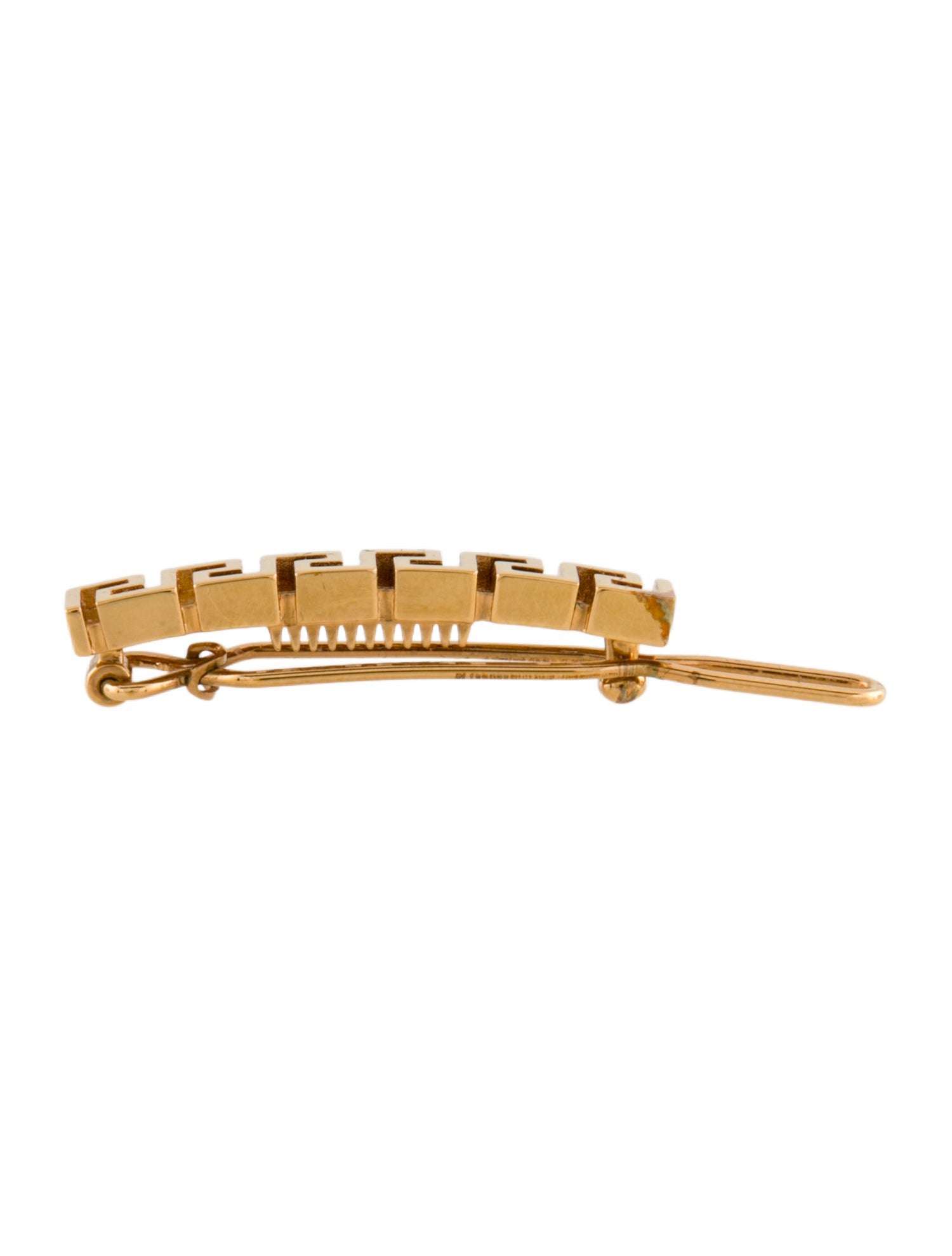 Versace hair clip accessory with clasp