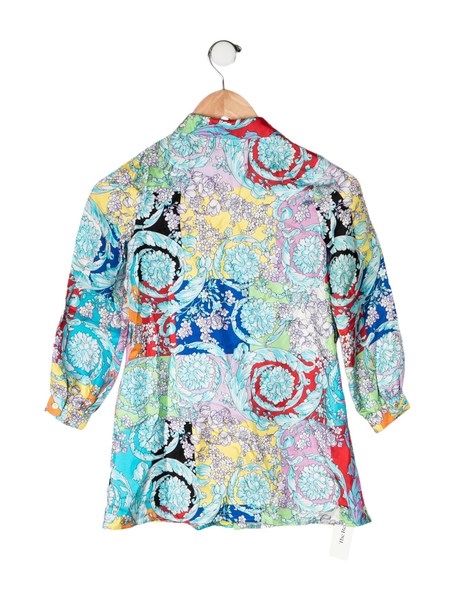 Versace Colorful Silk Kids Dress