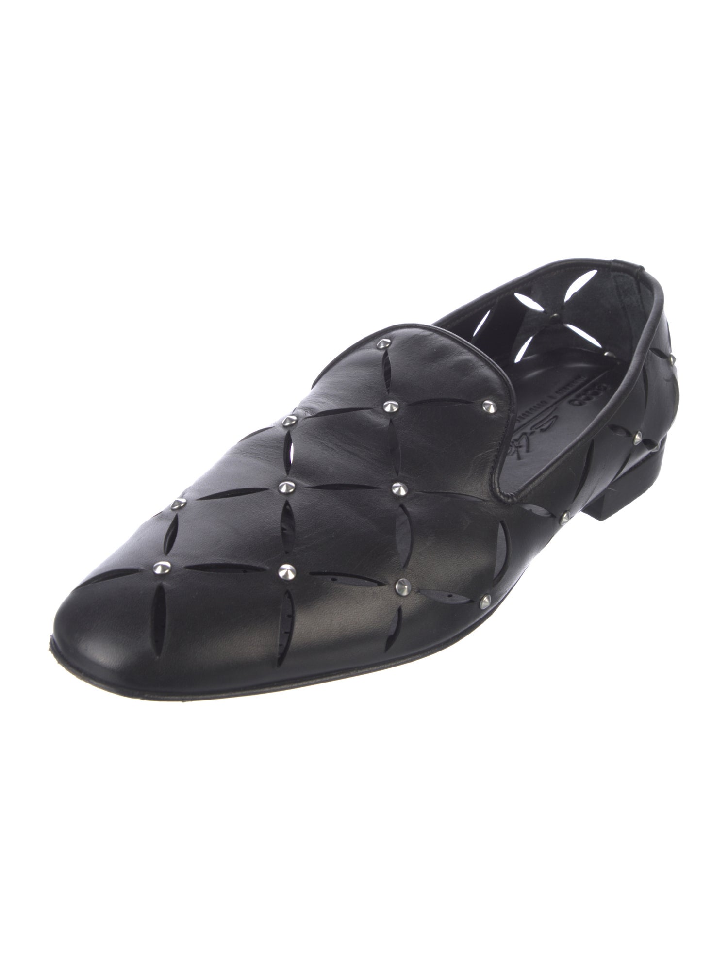Versace Leather Lasercut Accents Espadrilles