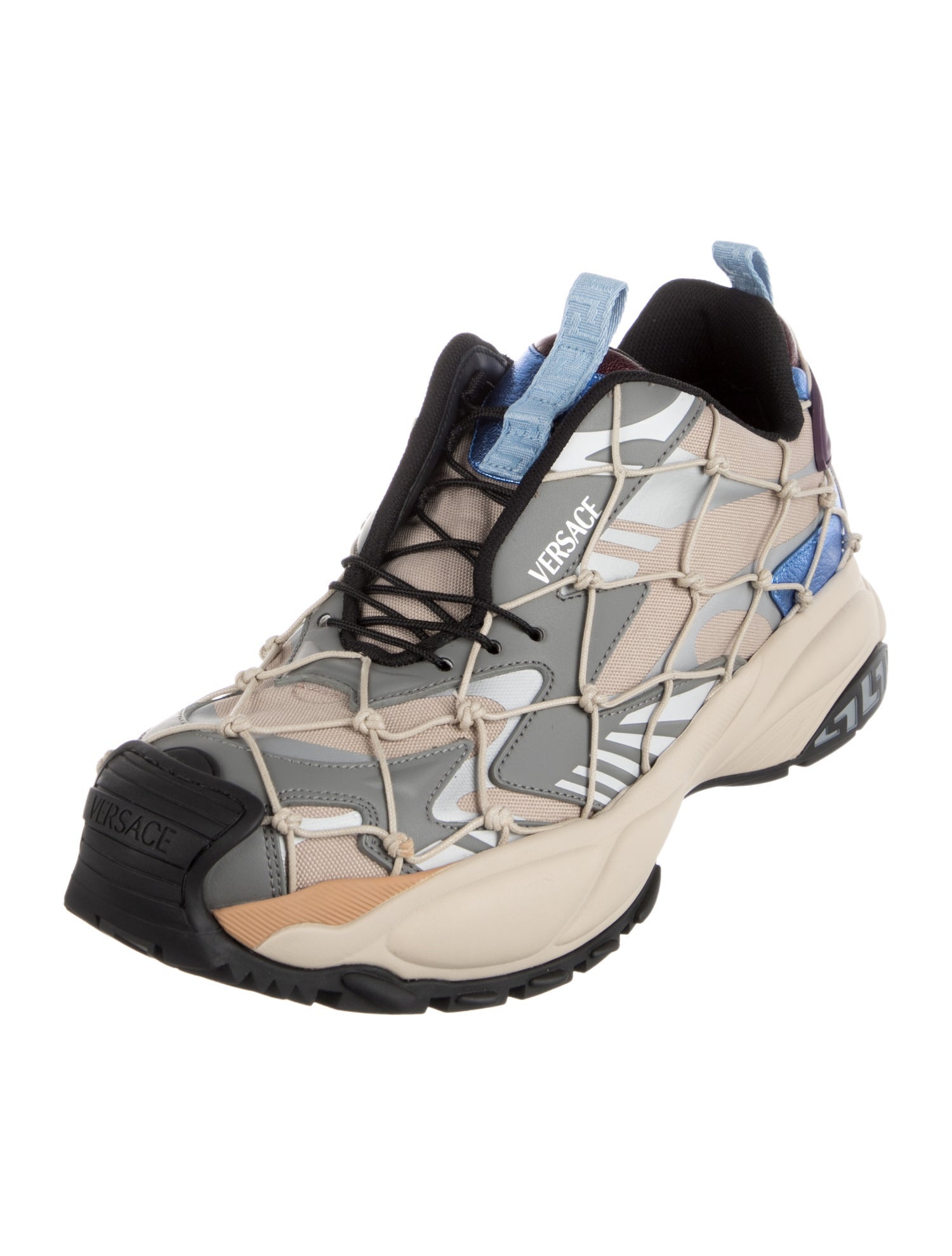 Versace Leather Printed Sneakers w/ Tags