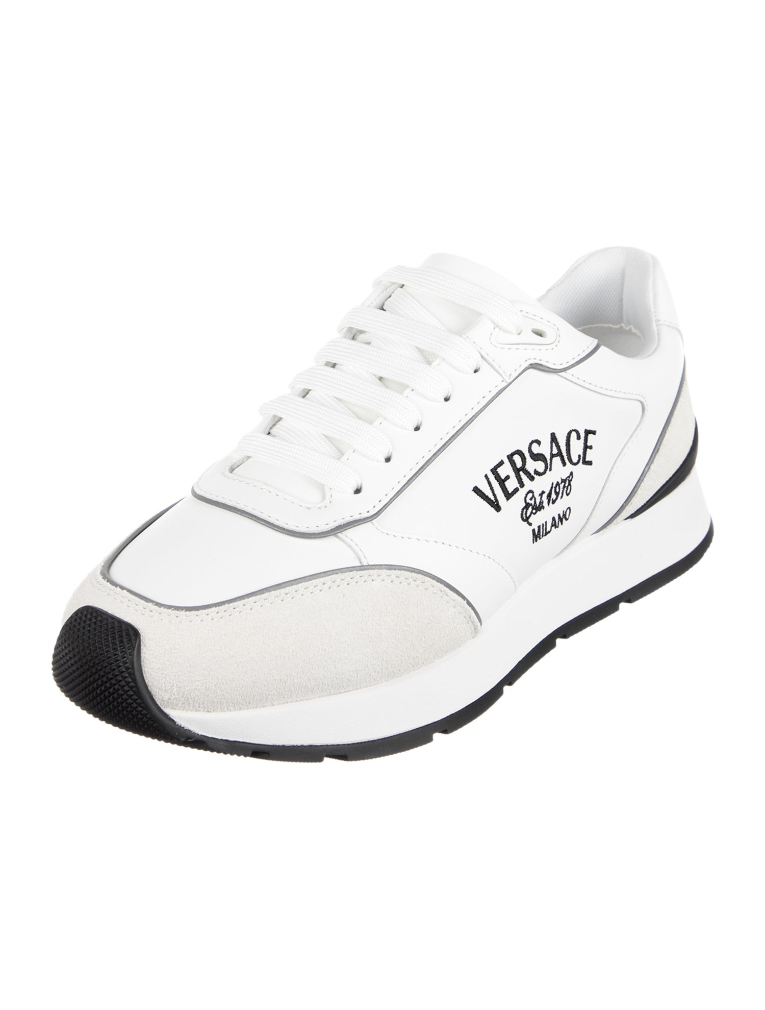 Versace Medusa Insignia Leather Sneakers w/ Tags
