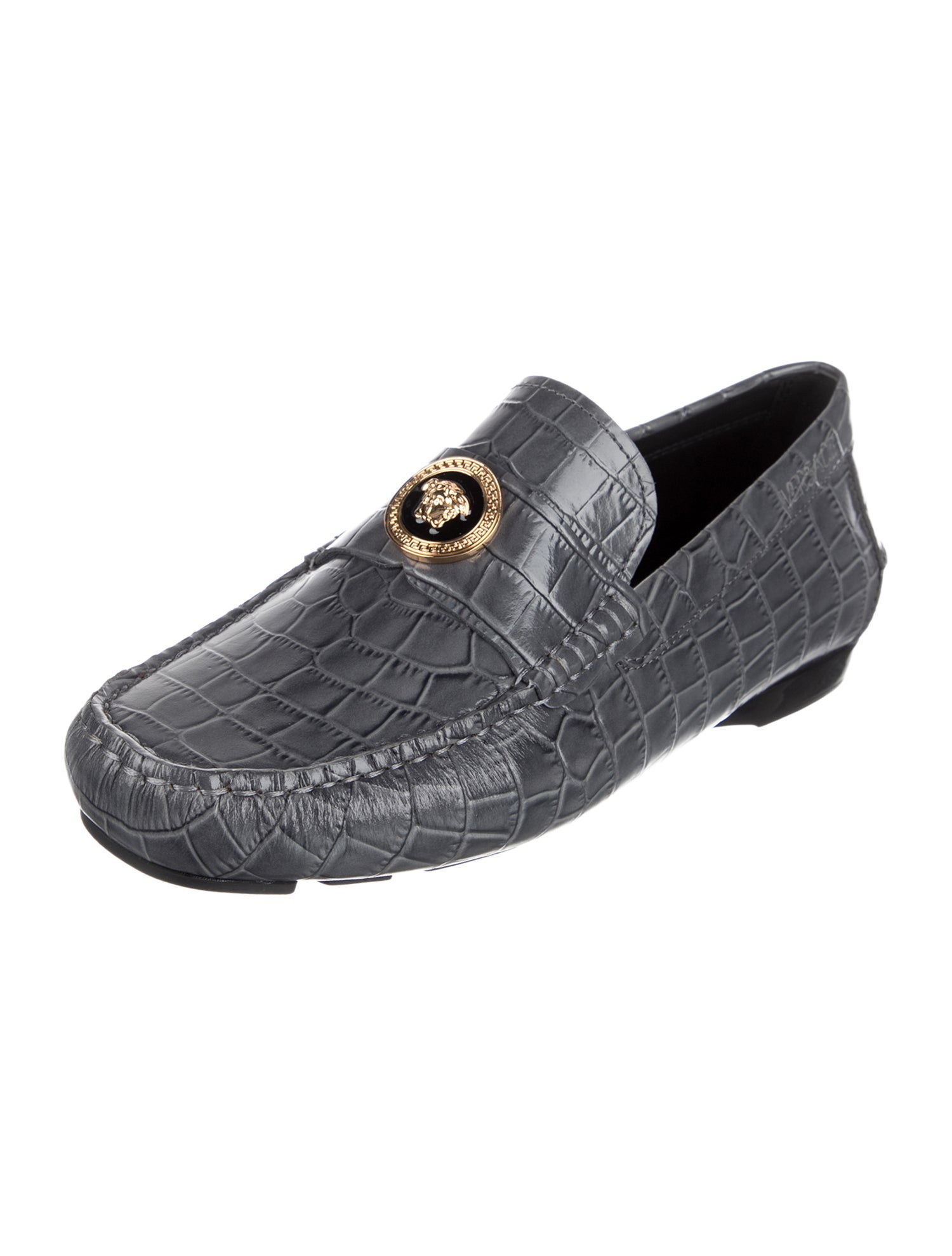 Versace Medusa Insignia Leather Loafers w/ Tags