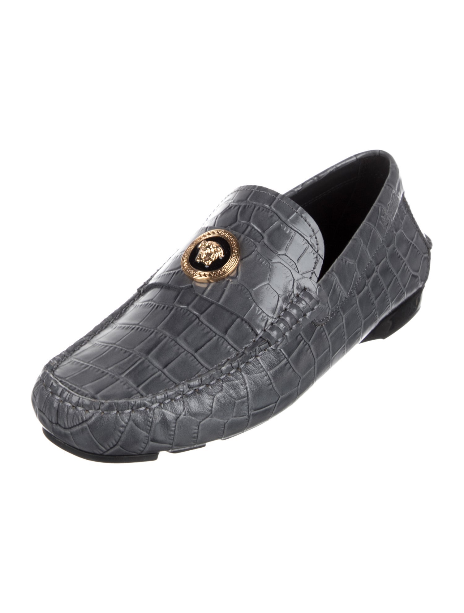 Versace Medusa Insignia Leather Loafers w/ Tags