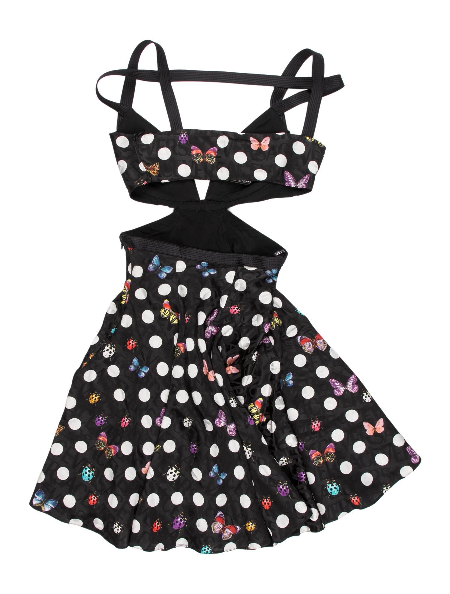 Versace Polka Dot Print Mini Dress w/ Tags
