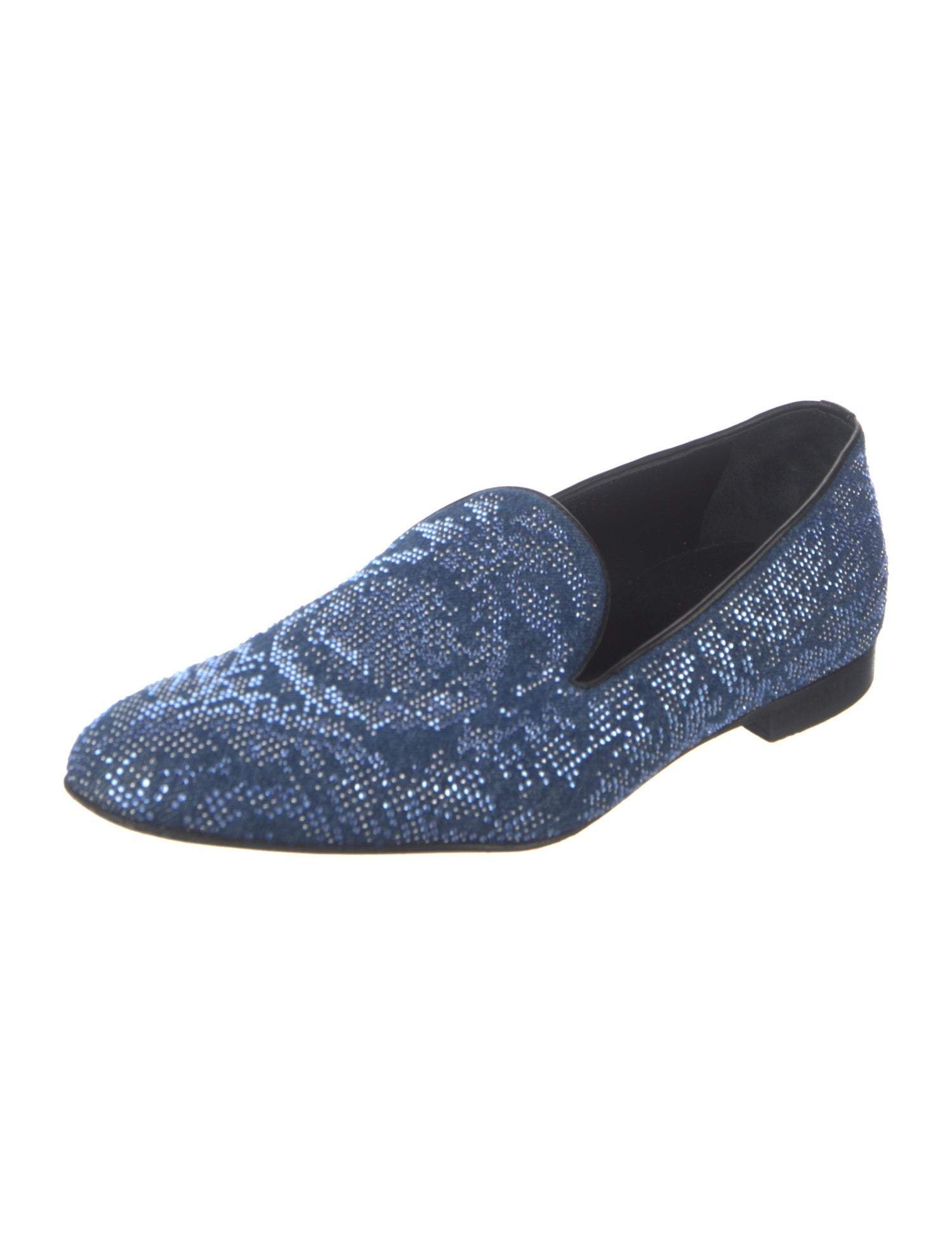 Versace Denim Printed Loafers