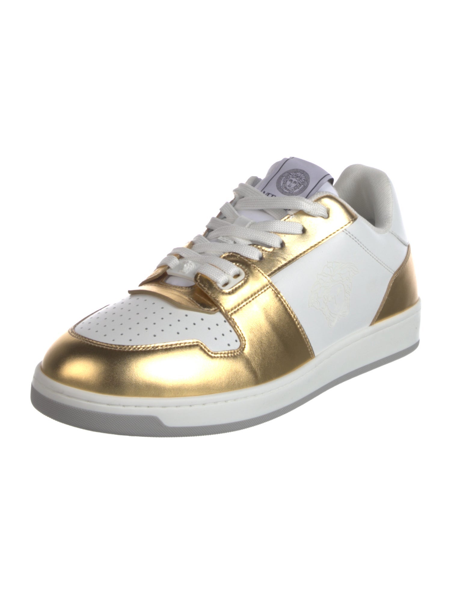 Versace Medusa Insignia Leather Sneakers