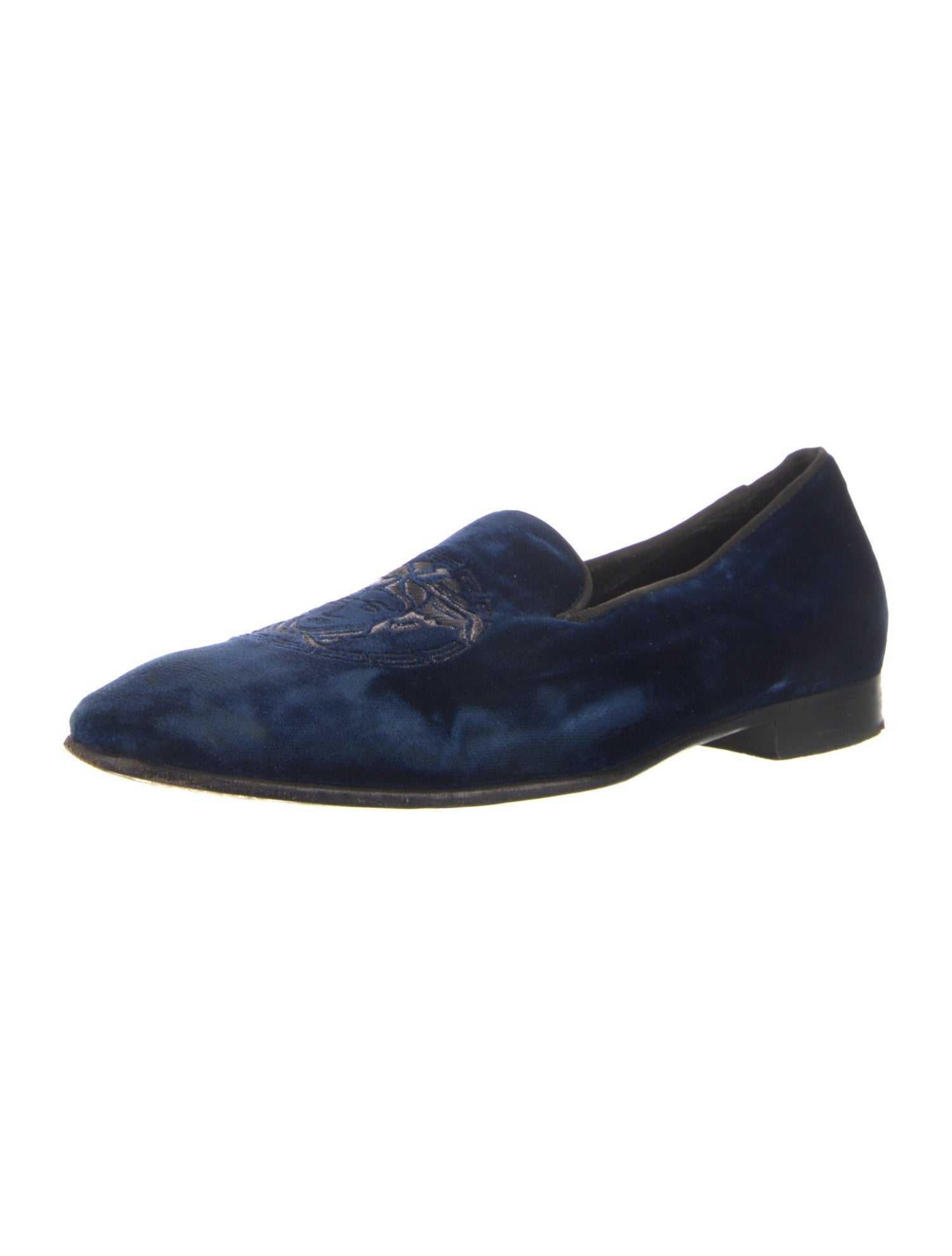 Versace Velvet Patterned Loafers