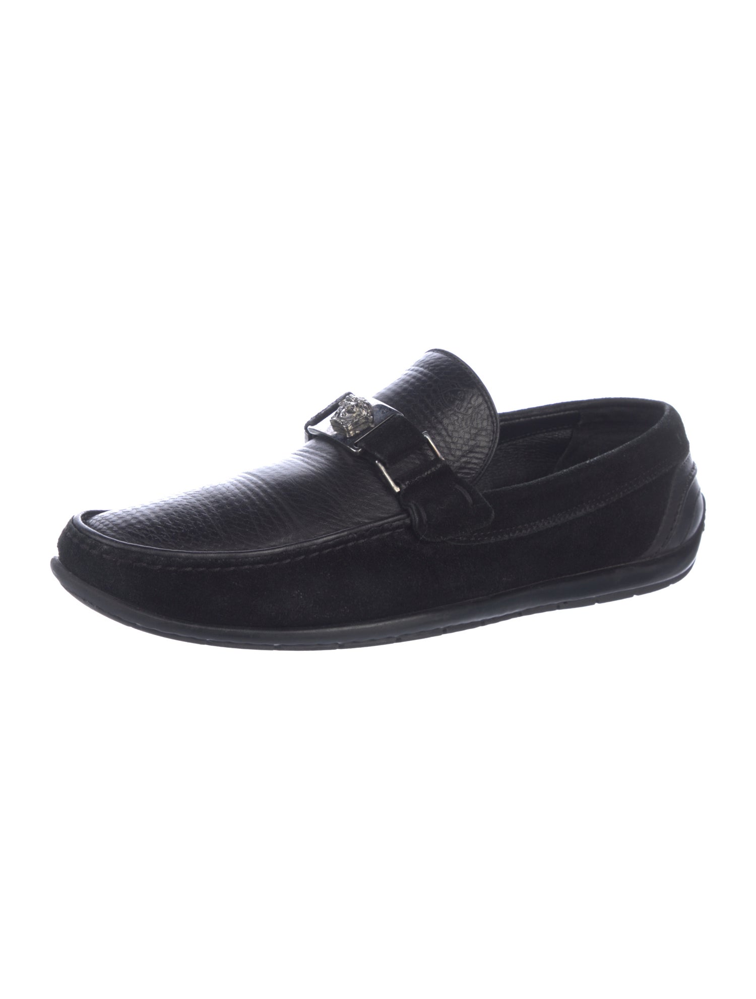 Versace Medusa Insignia Leather Drivers